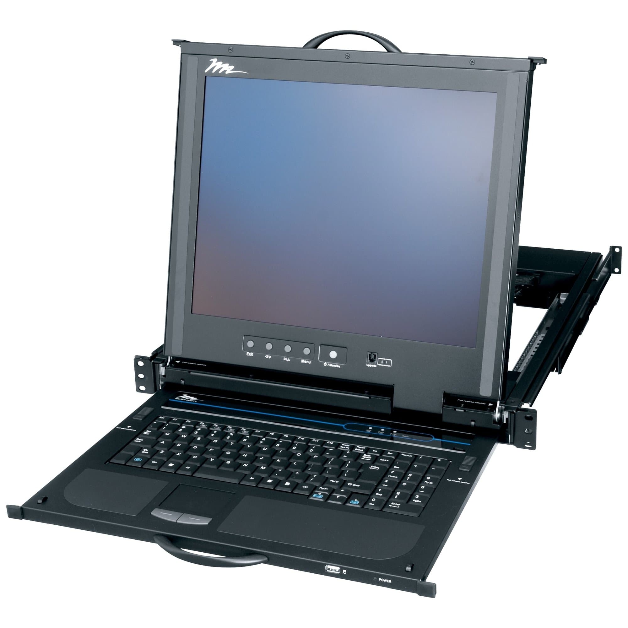 Rackmount with LCD, Keyboard and Touchpad KVM Switch: 16 Port