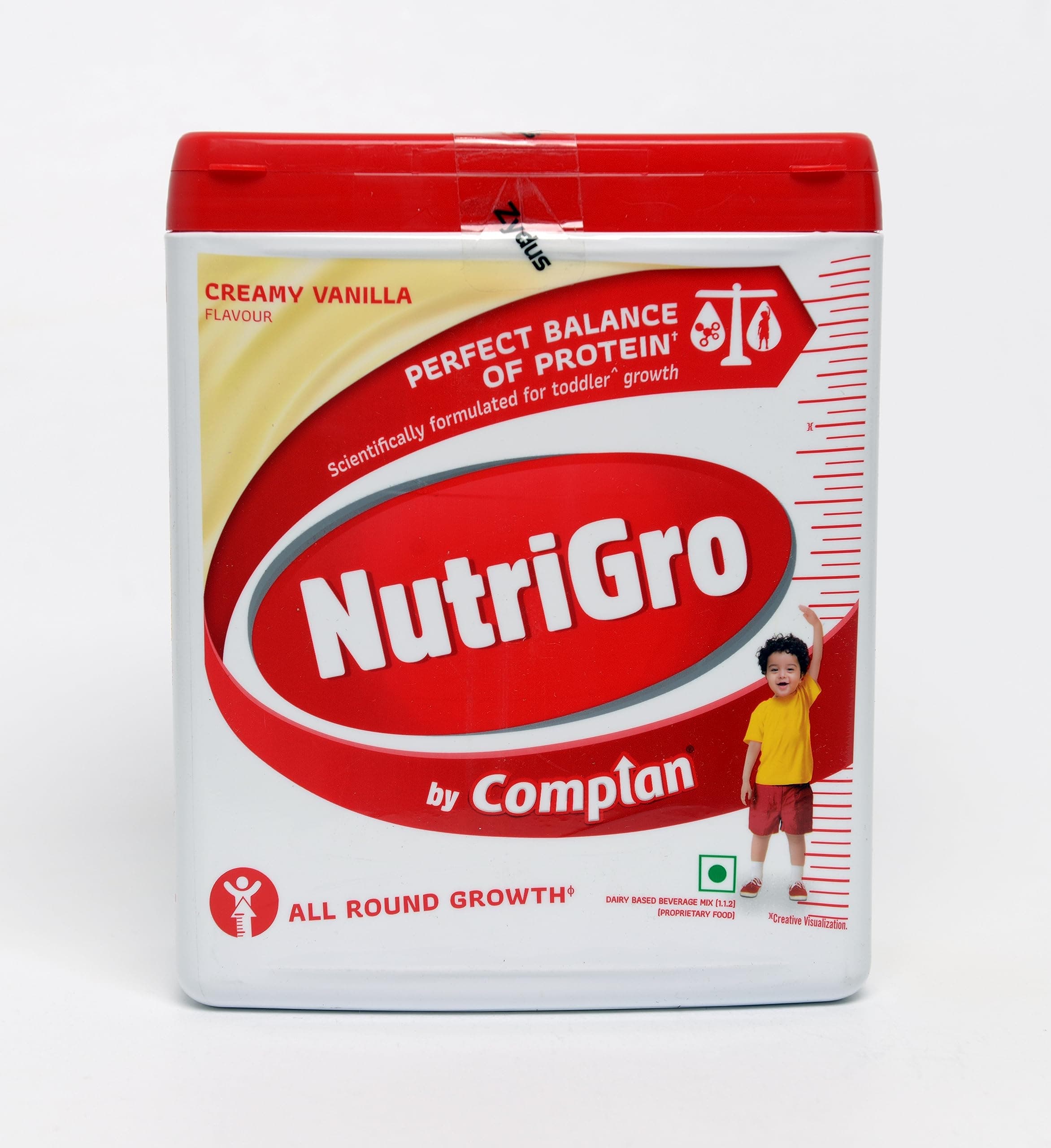 Nutrigro By Complan Tasty Nutritious Drink for Kids (2 to 6 years), Milk Protein Based Drink with 33 Essential Vitamins and Minerals for Child's Growth (400g Jar) - Creamy Vanilla