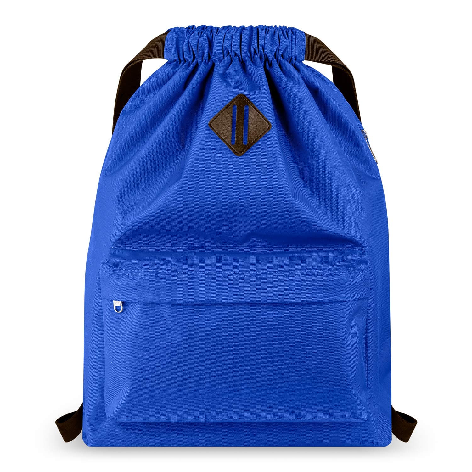 Drawstring Backpack Water Resistant String Bag Sports Gym Sack with Side Pocket for Men Women