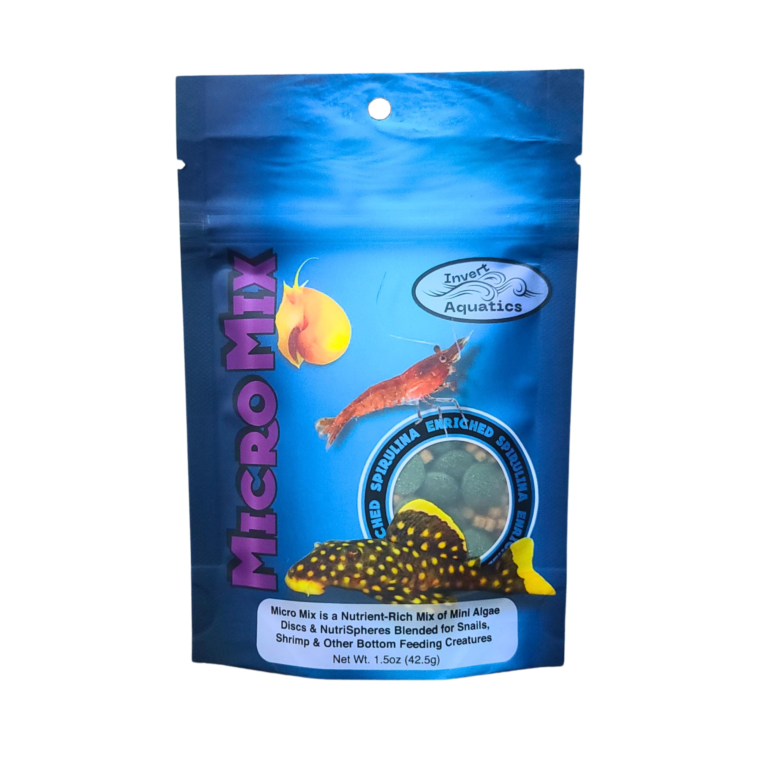 Micro Mix - Sinking Blended Diet for Snails, Shrimp & Bottom Feeding Fish (1.5 oz (42.5g))