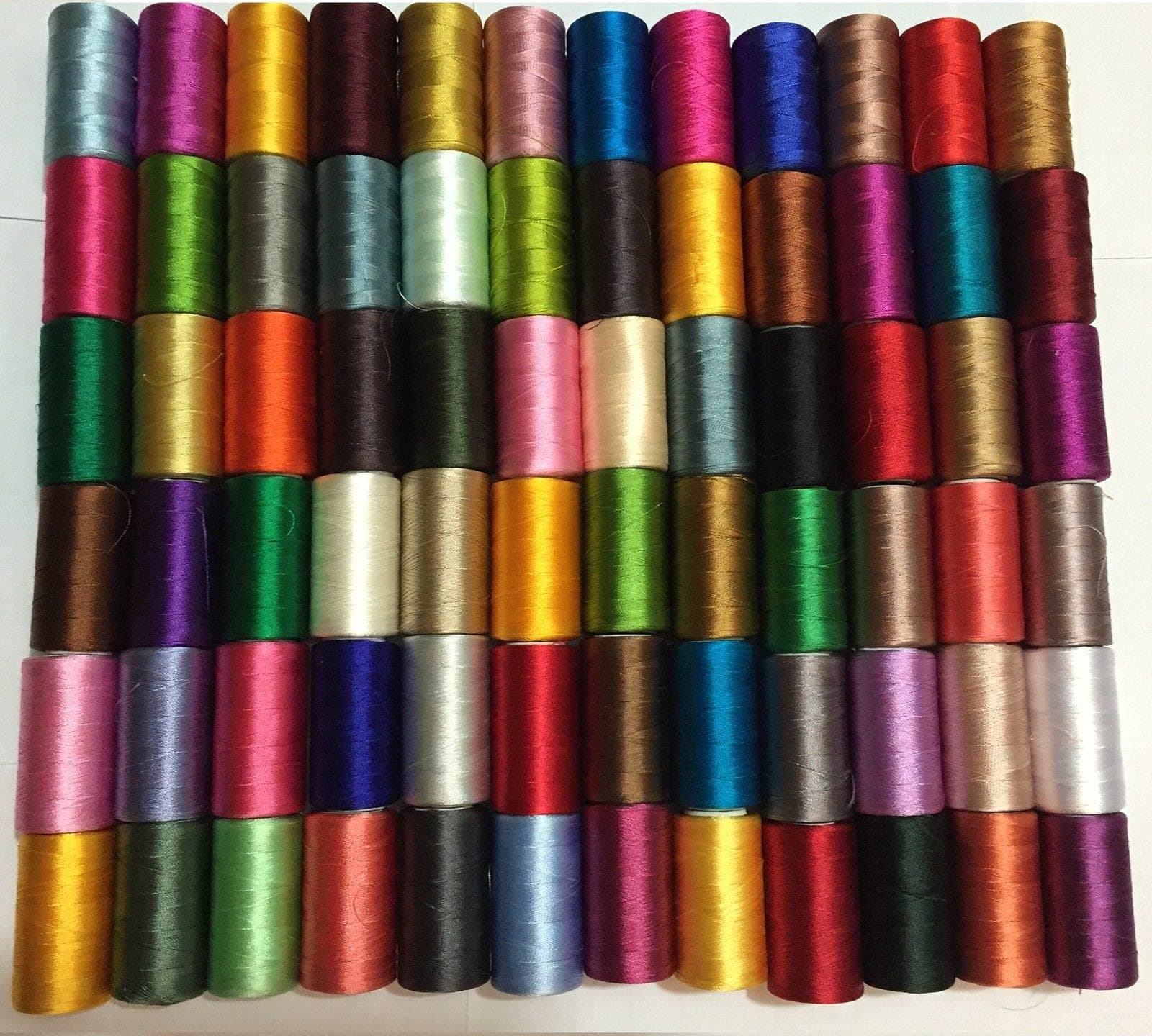 100 Colores Silk Embroidery Machine Thread Spool