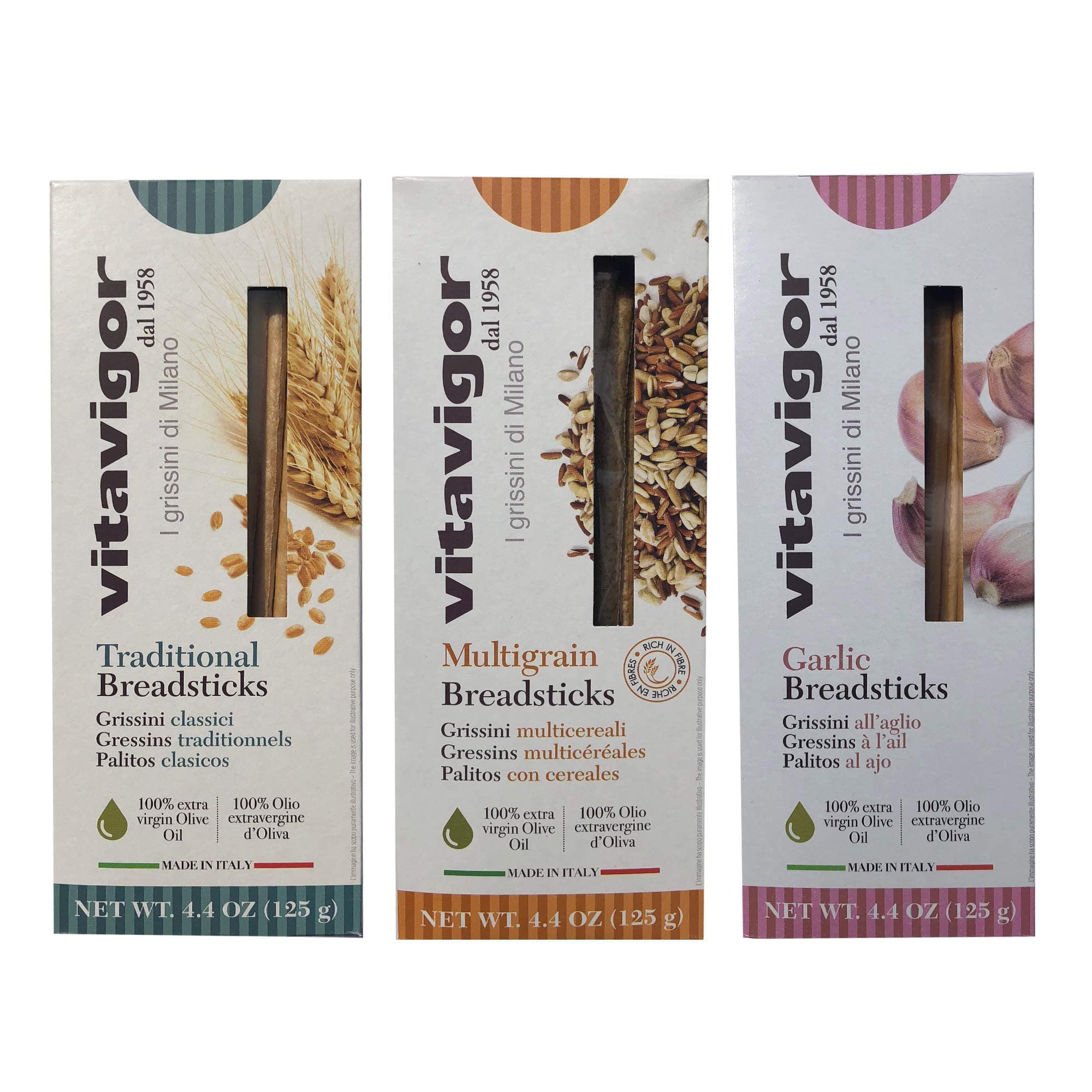 Grissini Breadsticks 3-pack (Garlic, Traditional, and Multigrain)