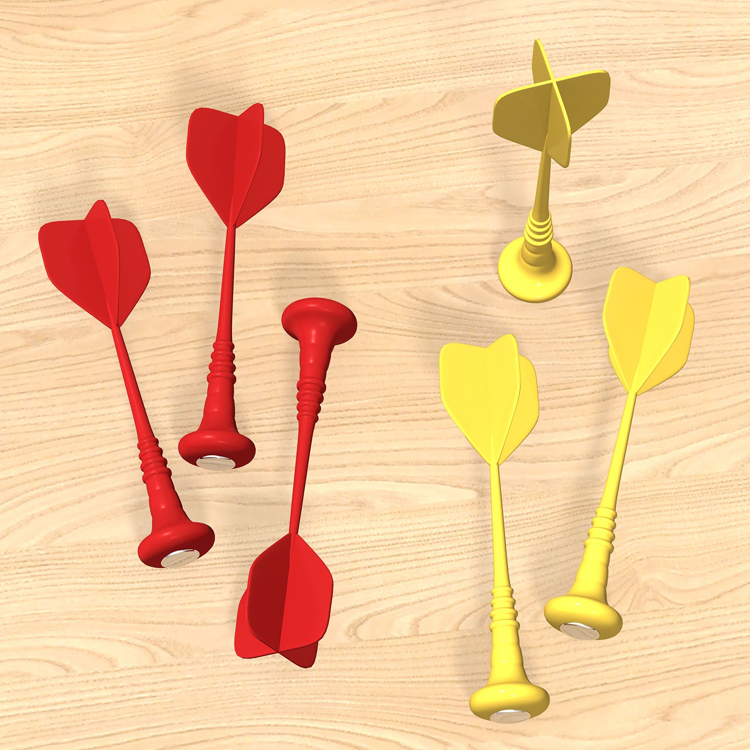 Fun Adams Magnetic Darts 6 Pack, Made Form Strong & Durable Plastic for Safe Play, Target Bullseye Game Toy Accessories for Dart Boards, Party Supplies