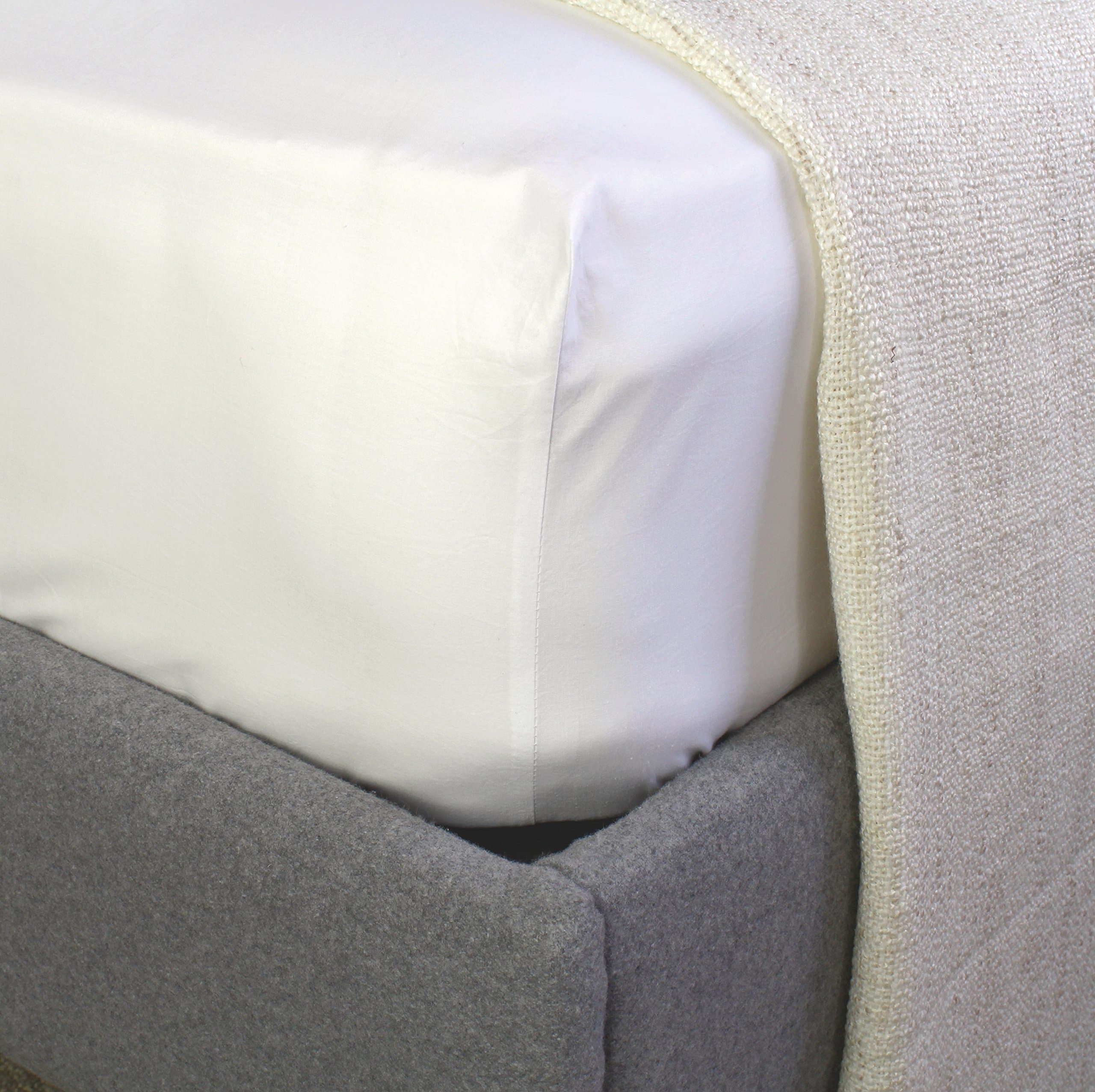 Rever Stone Seriously Comfy Egyptian Cotton 200 Thread Count Fitted Sheet (White, King Size)