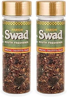 PANJON SWAD Calcutta Paan Mukhwas (2X100 Grams) | Meetha Paan Mukhwas | Hygienically Packed Traditional Sweet Pan Pachak | Tasty Mouth Freshener | After-Meal Snack | Calcutta Paan, 2 Count (Pack of 1)