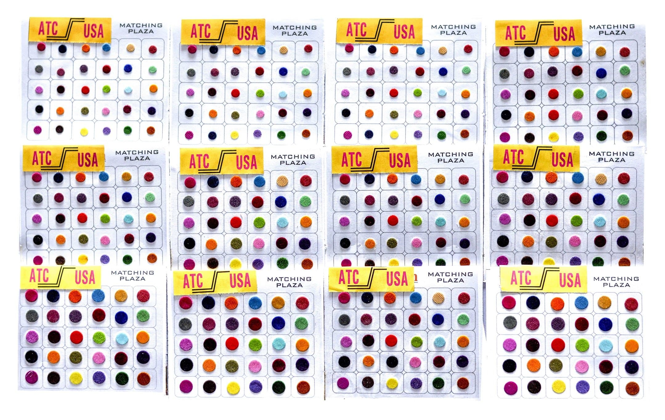 ATC USA - 720 X Count Assorted Multi Color and Multi Size Indian Daily Use Reusable Forehead Bindi Round Dot Temporary Tattoo Body Art Sticker