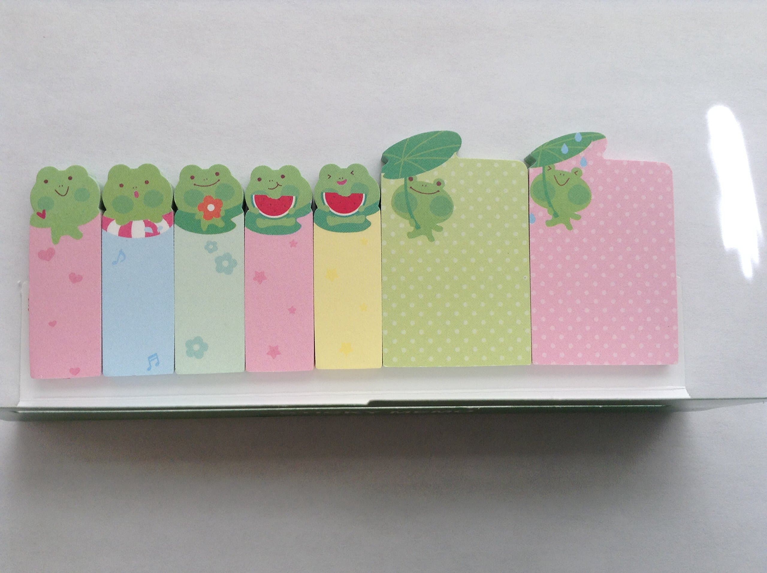 Cute Frog Sticker Bookmark Marker Memo Index Tab Sticky Note 210 Pages