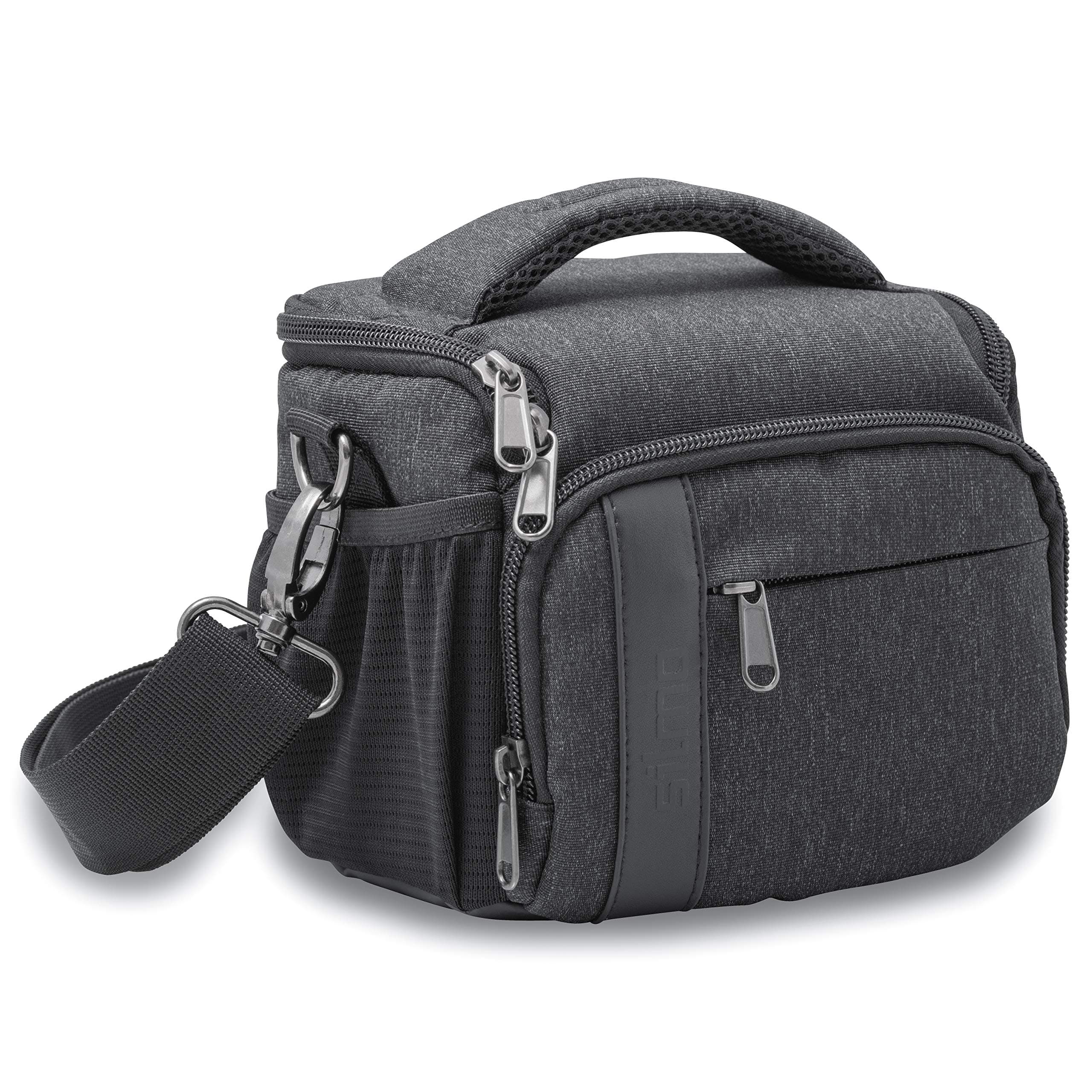 Silmo Compact Camera Bag with Rain Cover Suitable for SLR Cameras and System Cameras Size S black
