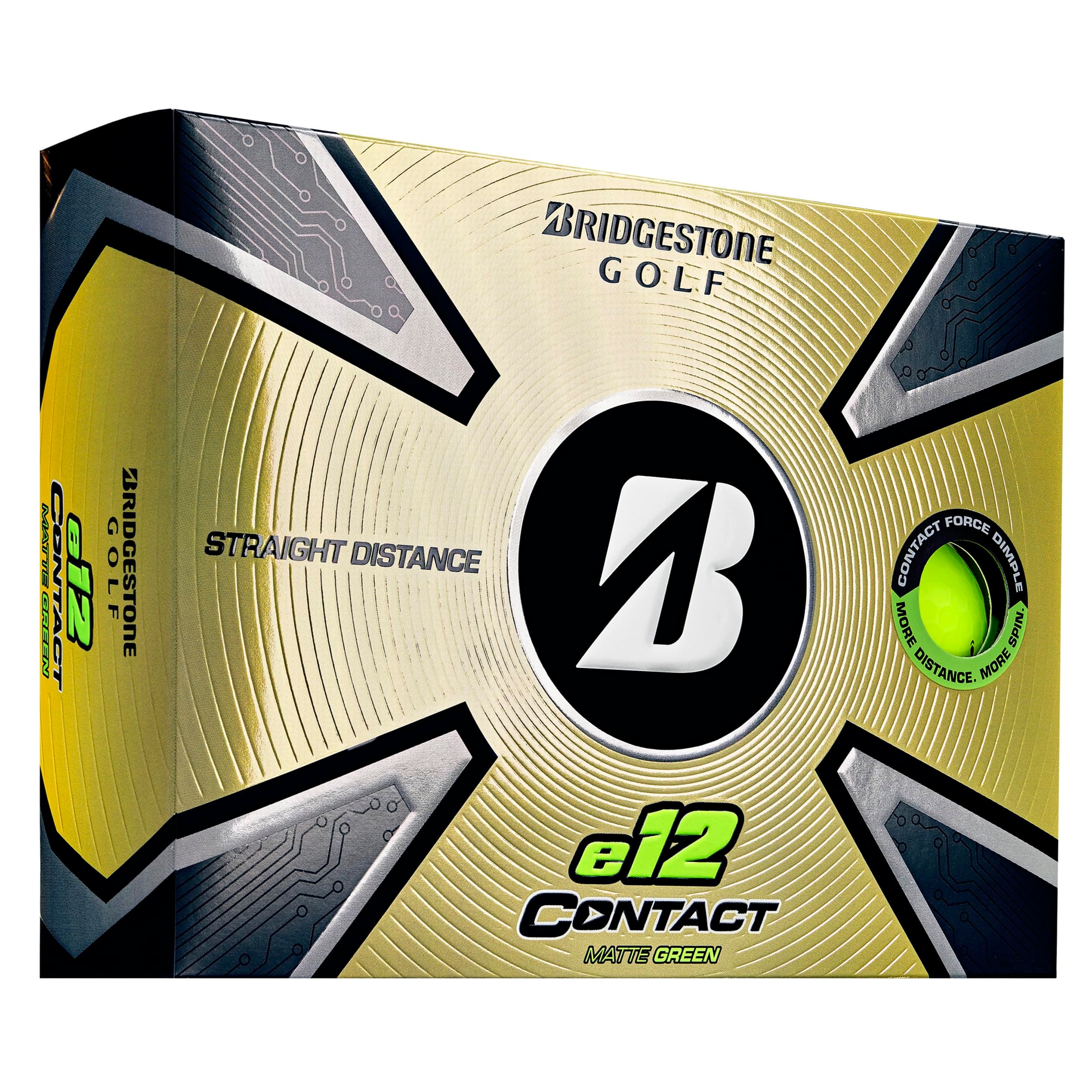 2023 Bridgestone Golf e12 Contact Golf Balls, White
