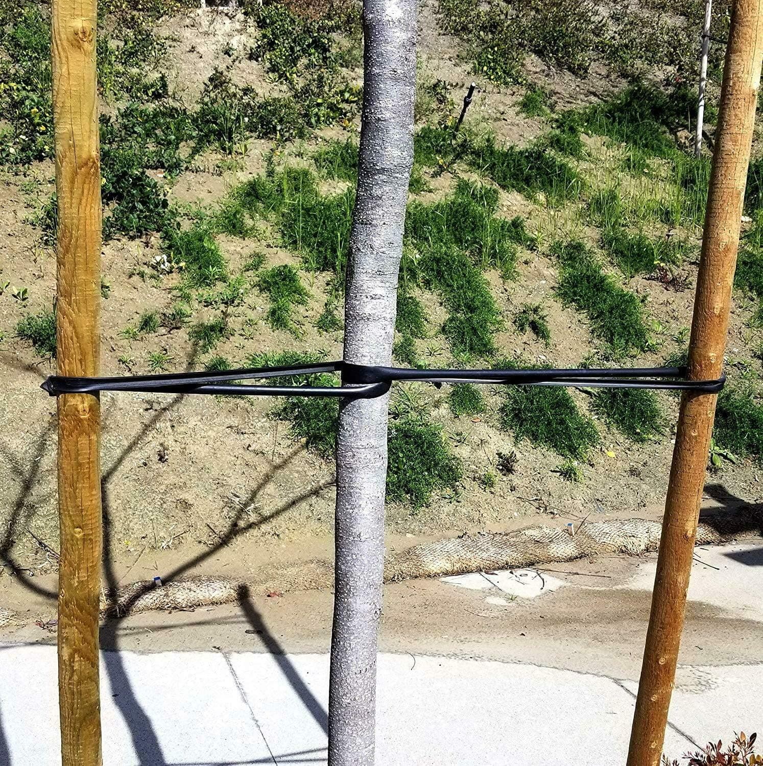 One Stop Outdoor USA Made - (10-Pack) Universal Tree Ties 32" - Professional Gardener Style Self Locking Straps Includes Nail (10-Pack)