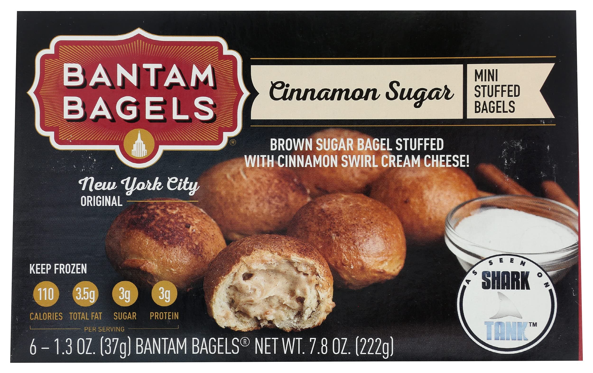 Bantam Bagels Mini Cinnamon Bun, 7.8 Ounce (Pack of 6)