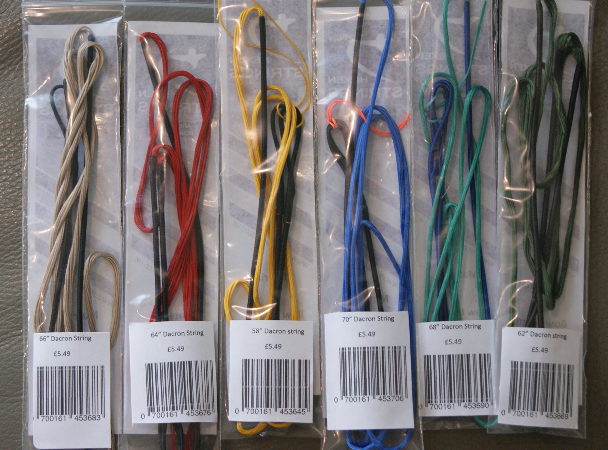 Dacron Bow String for Recurve Bows Bowstring Sold in bow size not actual string length (random colours)