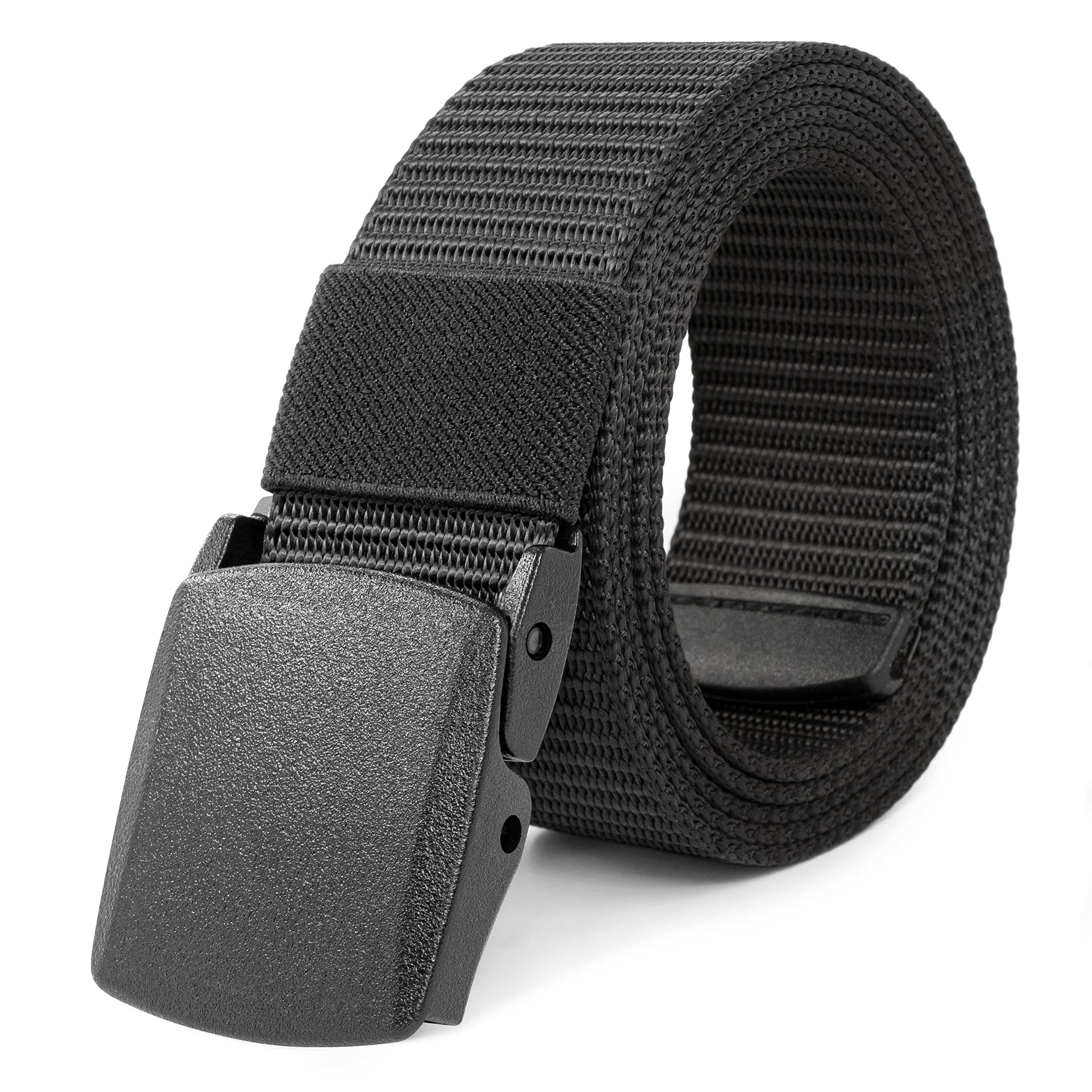 Work Belts for Men,Belts for Men,Adjustable Nylon Canvas Fabric Golf Belt,No Metal Buckle, Fast Pass Through the Airport Security,Suitable for Work and Travel