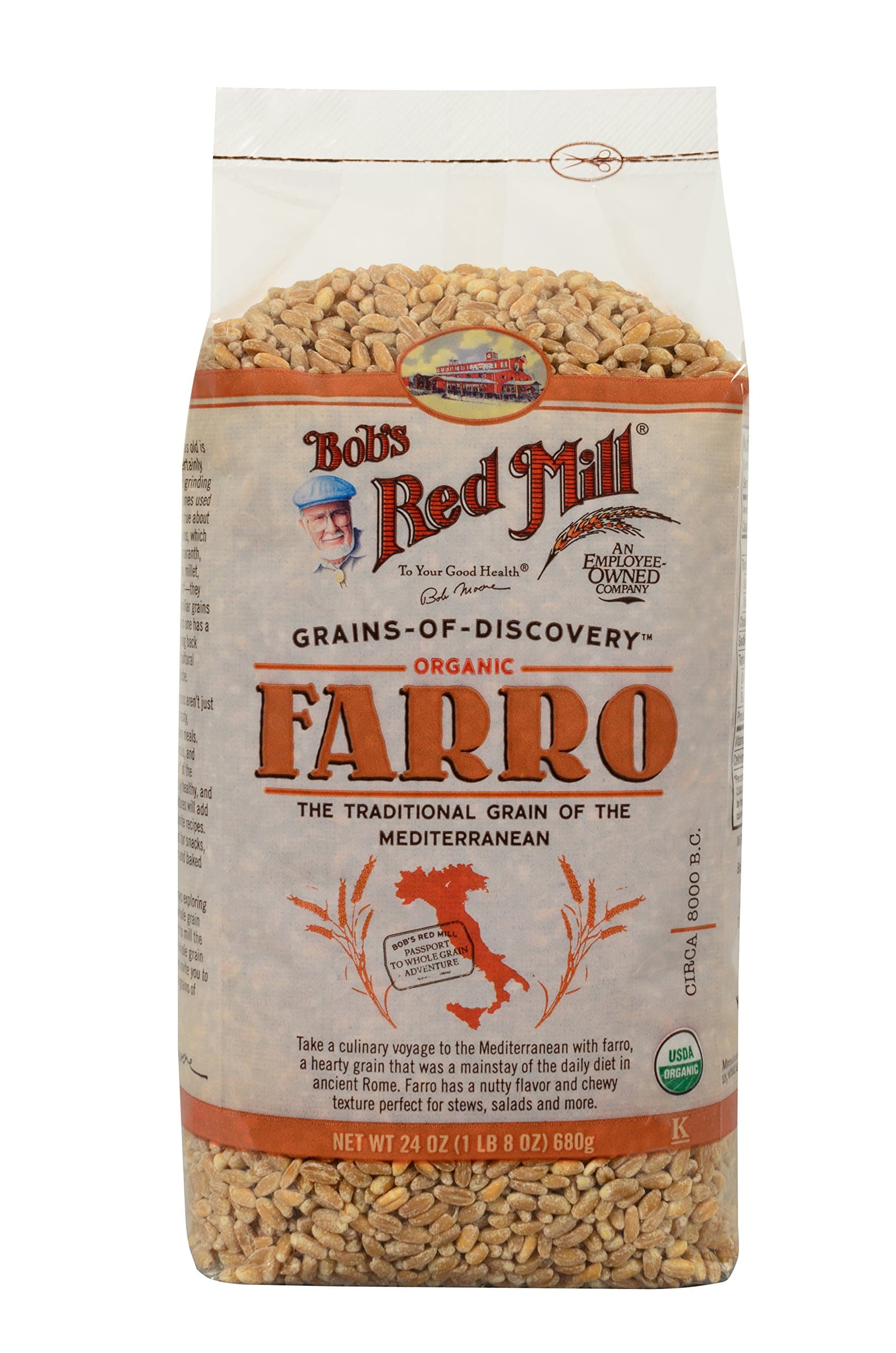 Bob's Red Mill Grain Organic Farro, 24 Ounce (Pack of 4)