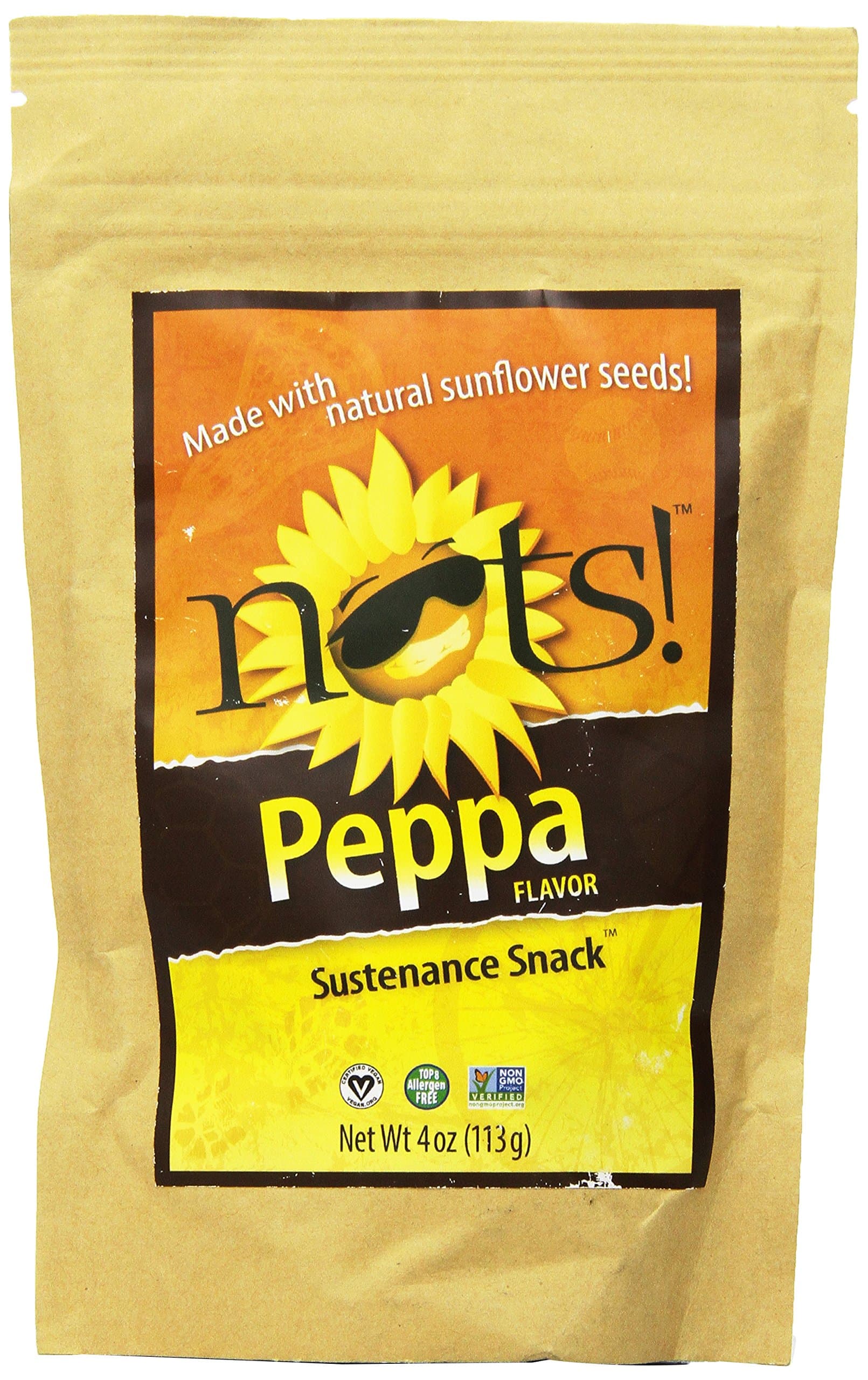 Nots Sunflower Snacks Roasted, Peppa, 4 Ounce