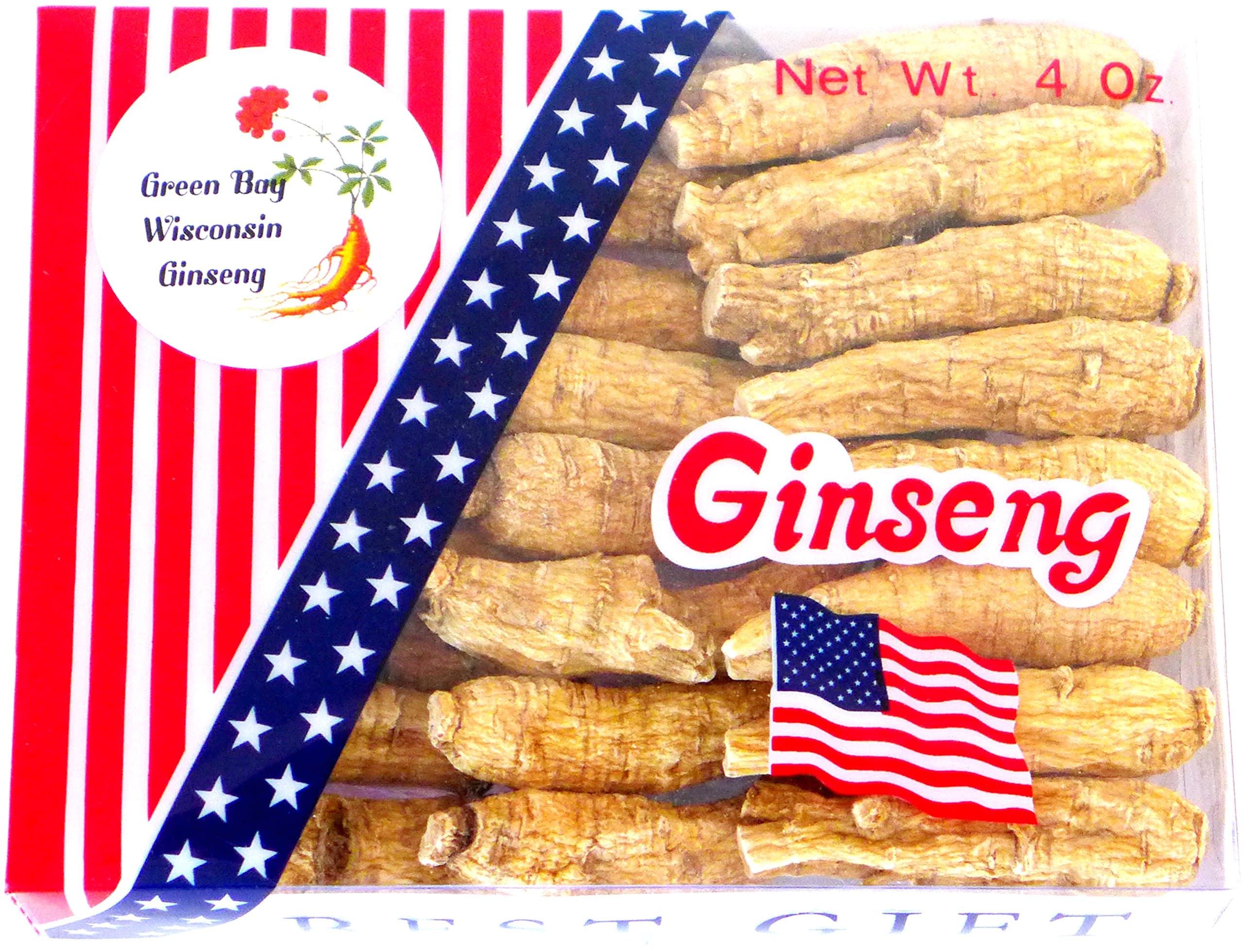 Hand-Picked Premium American Ginseng 4 Oz. Box (Medium Short Root)