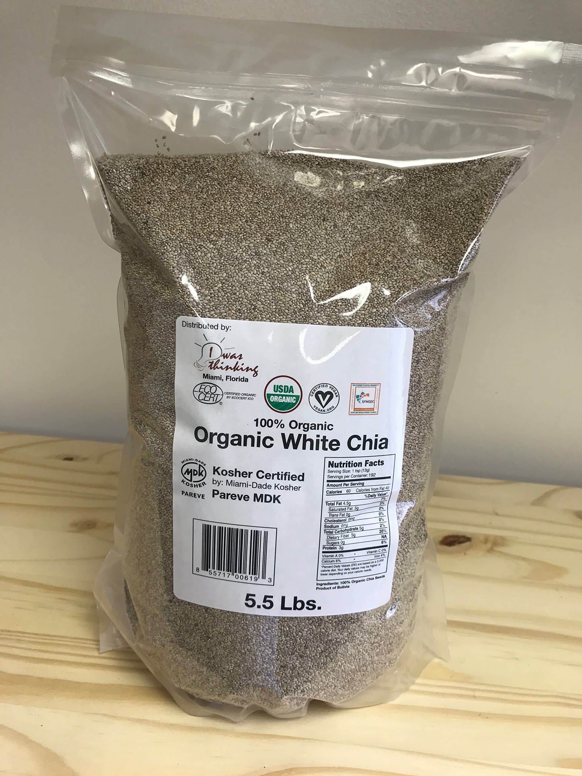 100% Organic White Chia Seeds