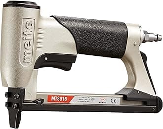 Pneumatic Upholstery Staple Gun for 21 Gauge 1/2-Inch Crown Staples, Heavy-Duty Stapler Gun for Woodworking, Carpentry, and DIY Projects (Model MT8016)