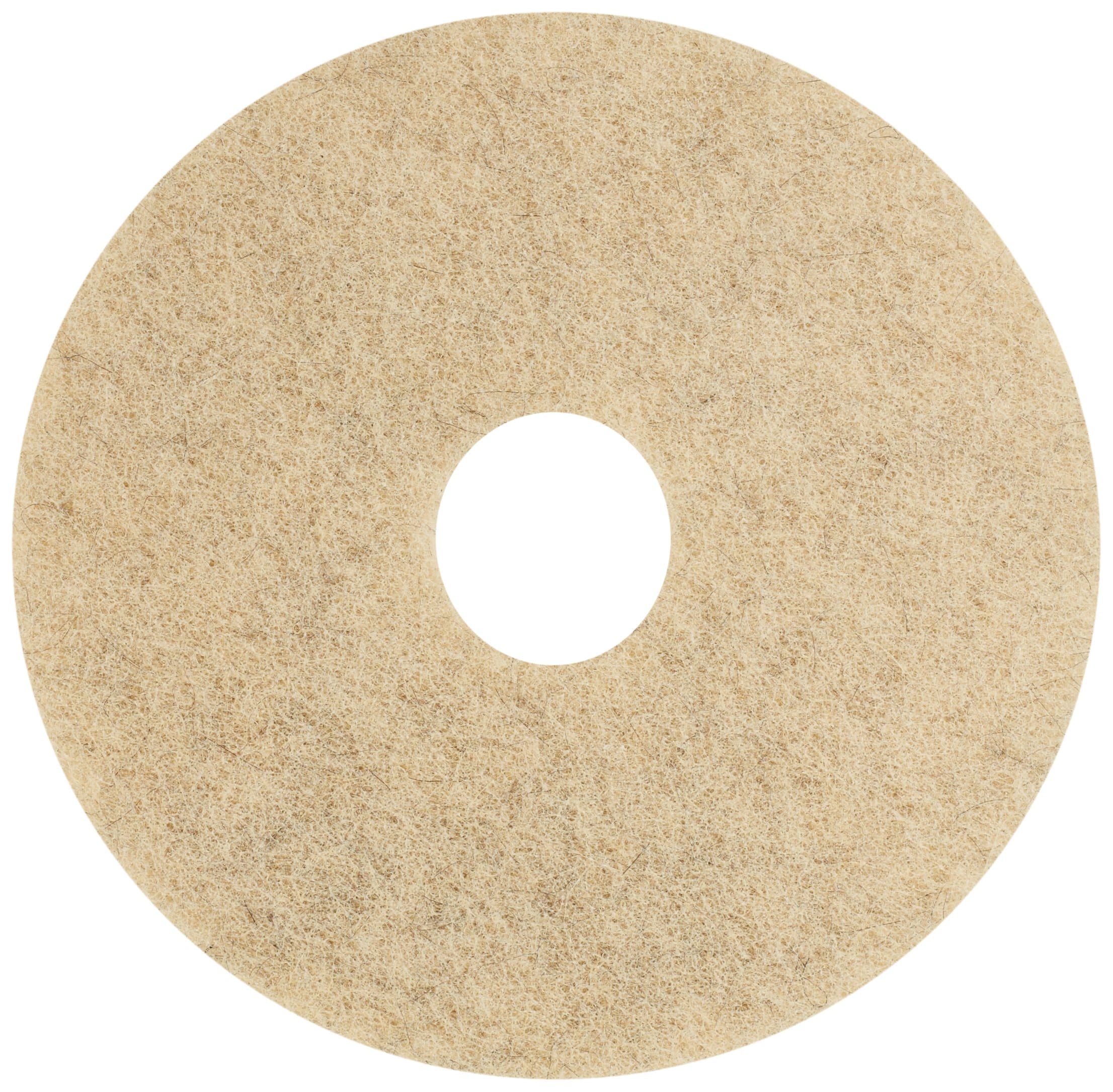 Glit 20400 TK Polyester Blend Jackeroo Natural Hair Floor Pad, Synthetic Blend Resin, Kaolin Grit, 17" Diameter, 1000 to 3000 RPM (Case of 5)
