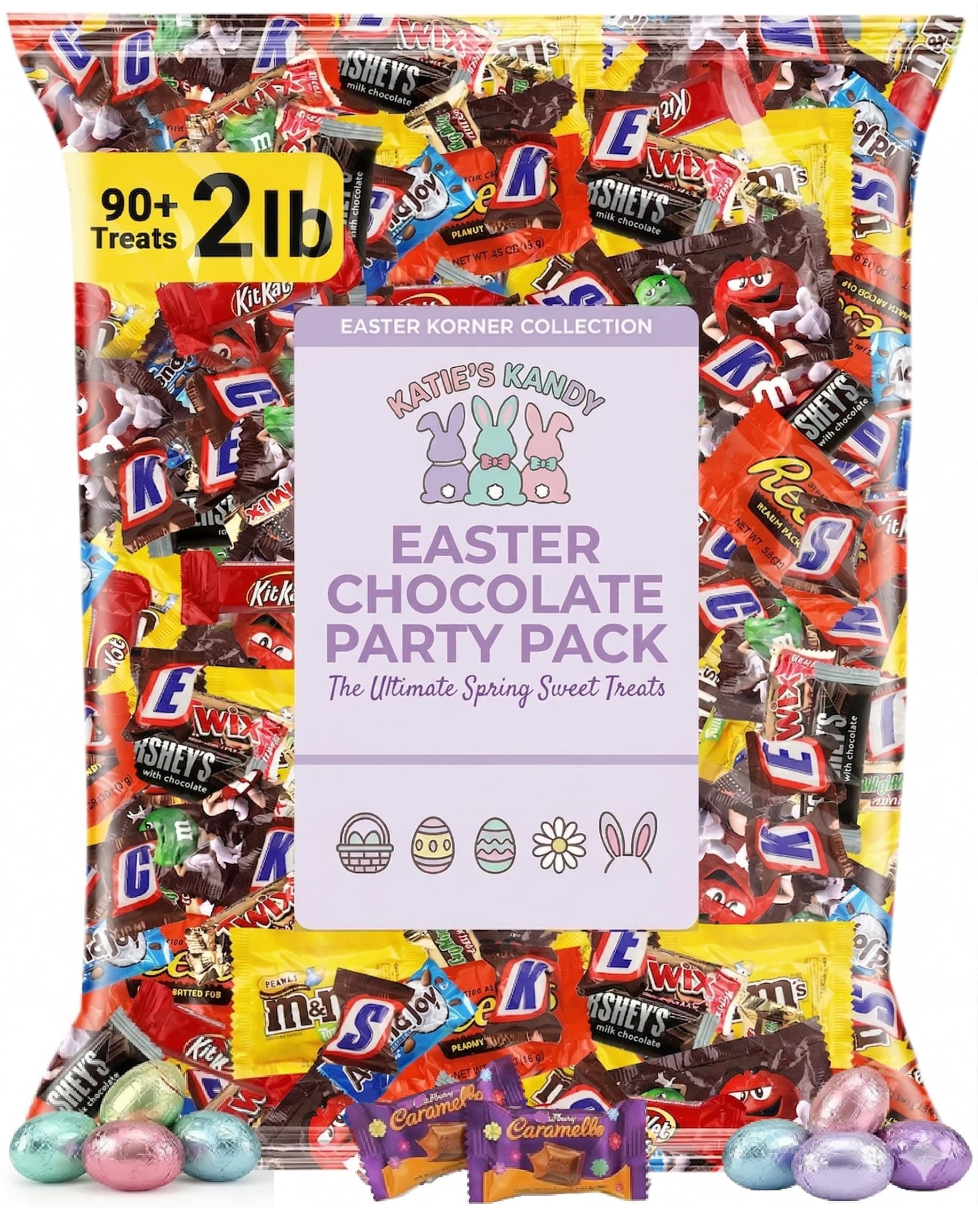 Assorted Chocolate Candy Variety Pack -2 Lb - Bulk Chocolate Mix- Easter -Bulk Mini Chocolate Candy Bars Individually Wrapped -Bulk Variety Pack Chocolates -Individually Wrapped Candies