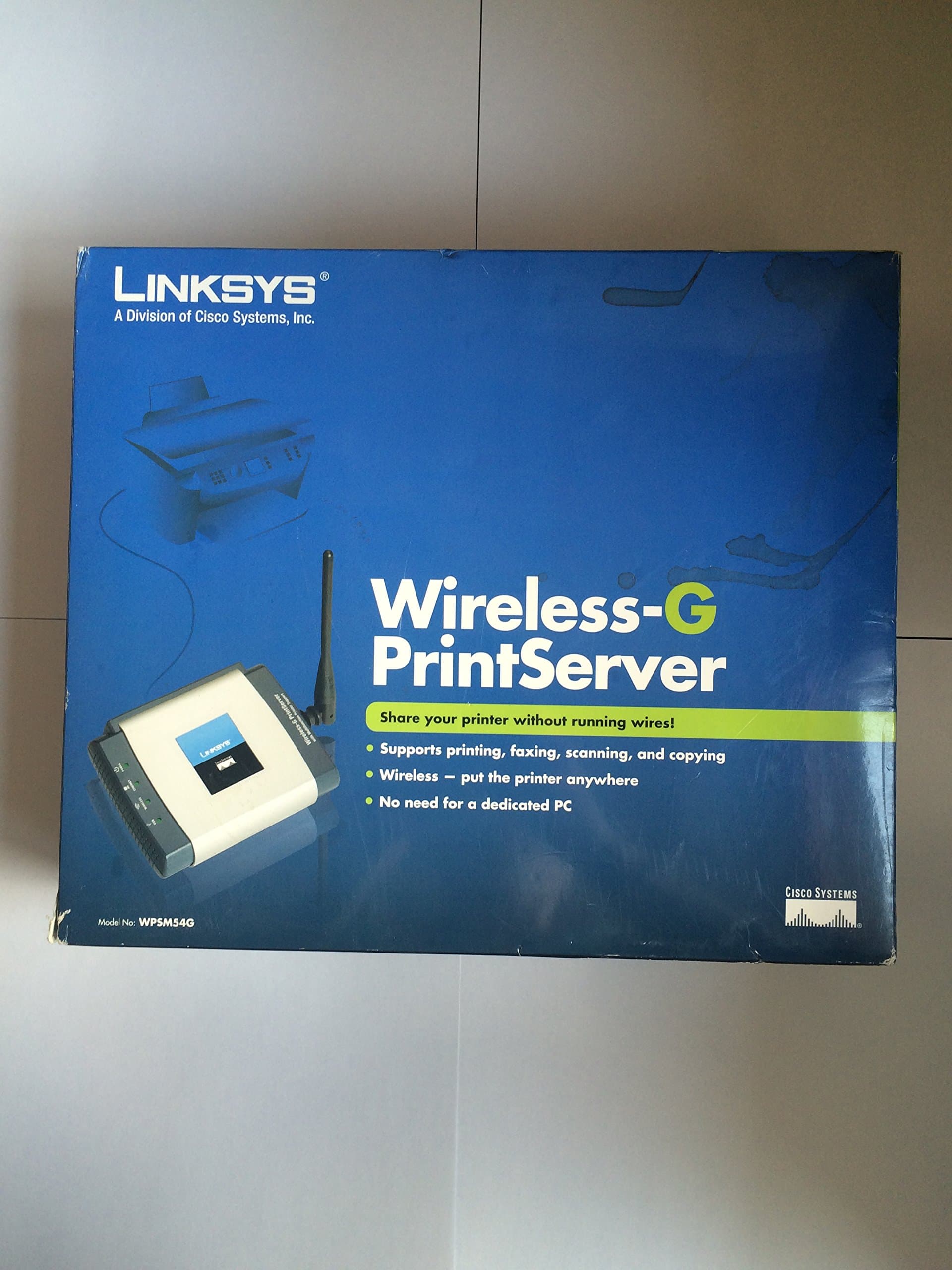Cisco-Linksys WPSM54G Wireless-G Print Server with Multifunction Printer Support