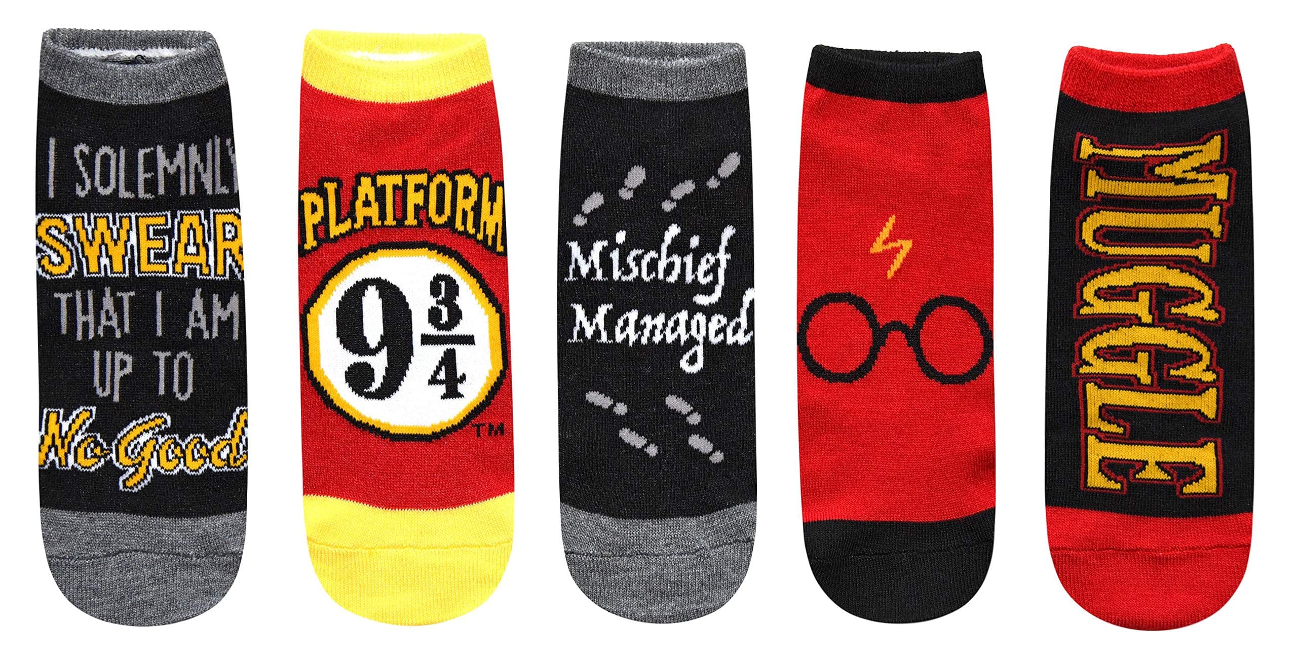 Solemnly Swear Muggle Platform 9 3/4 5 Pack Ankle Socks