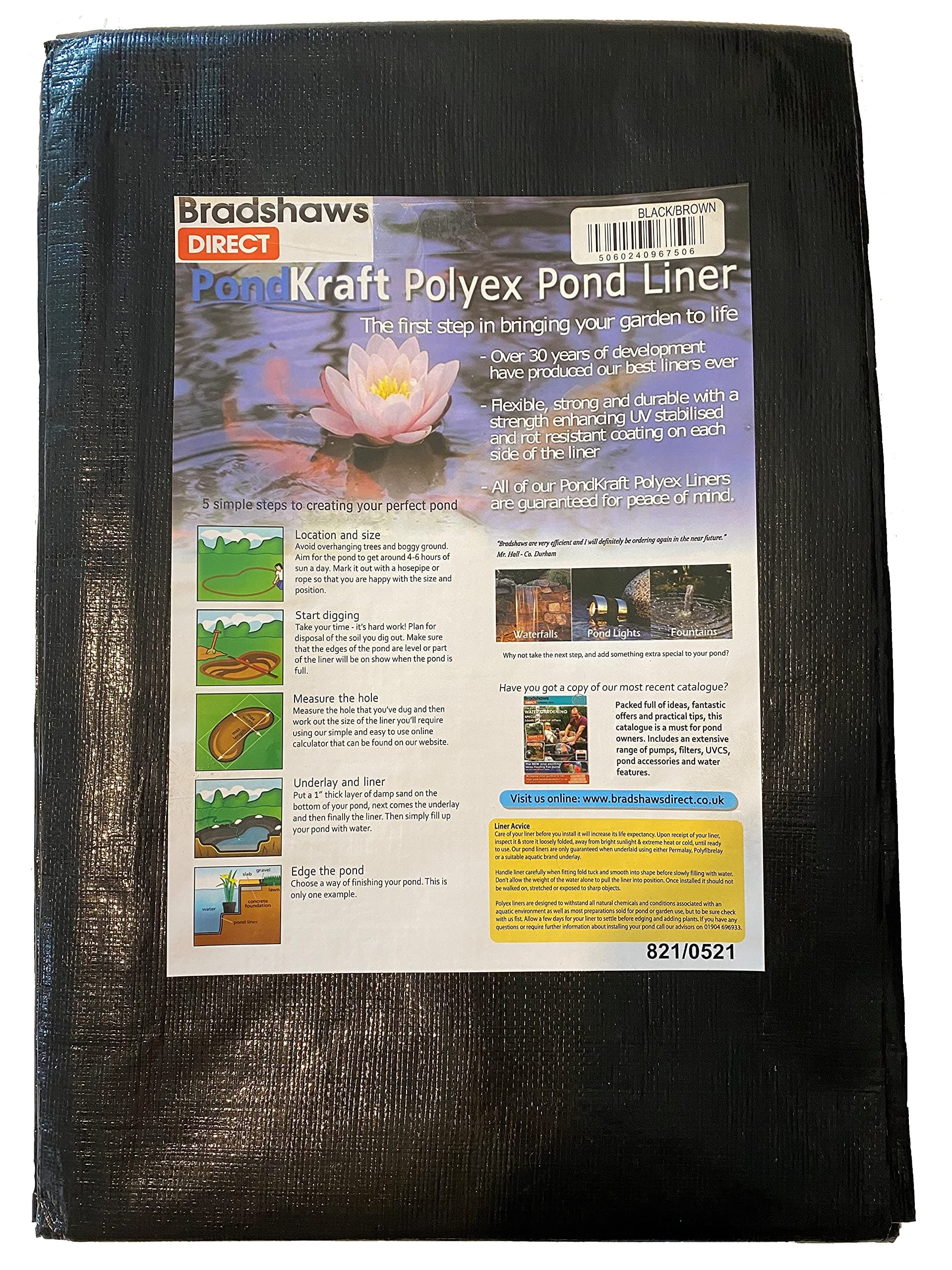 Pond Liner 4m x 3m 25 YEAR GUARANTEE