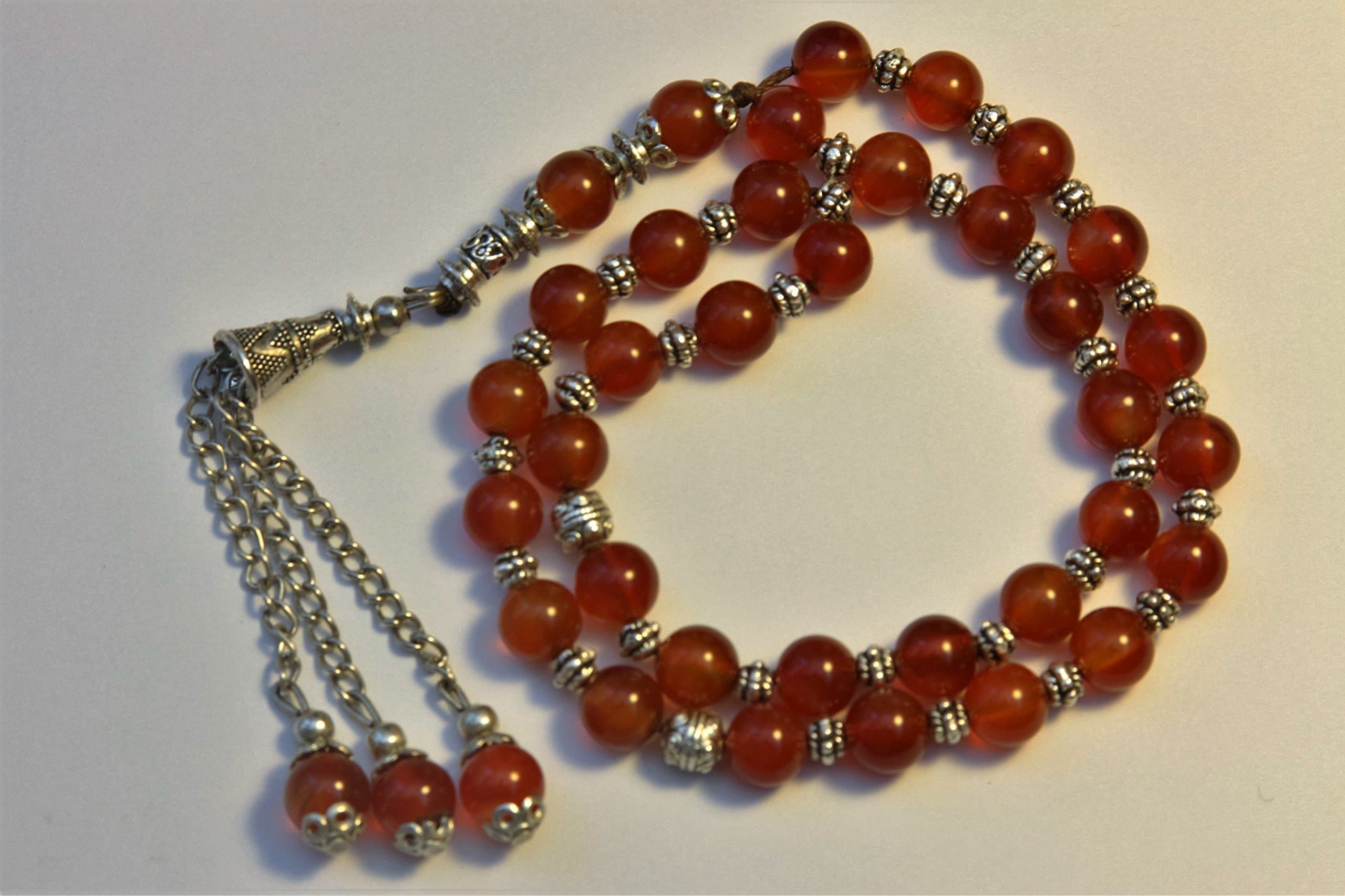 Agate 33 Bead, Islamic Prayer Beads, Misbaha Tasbih
