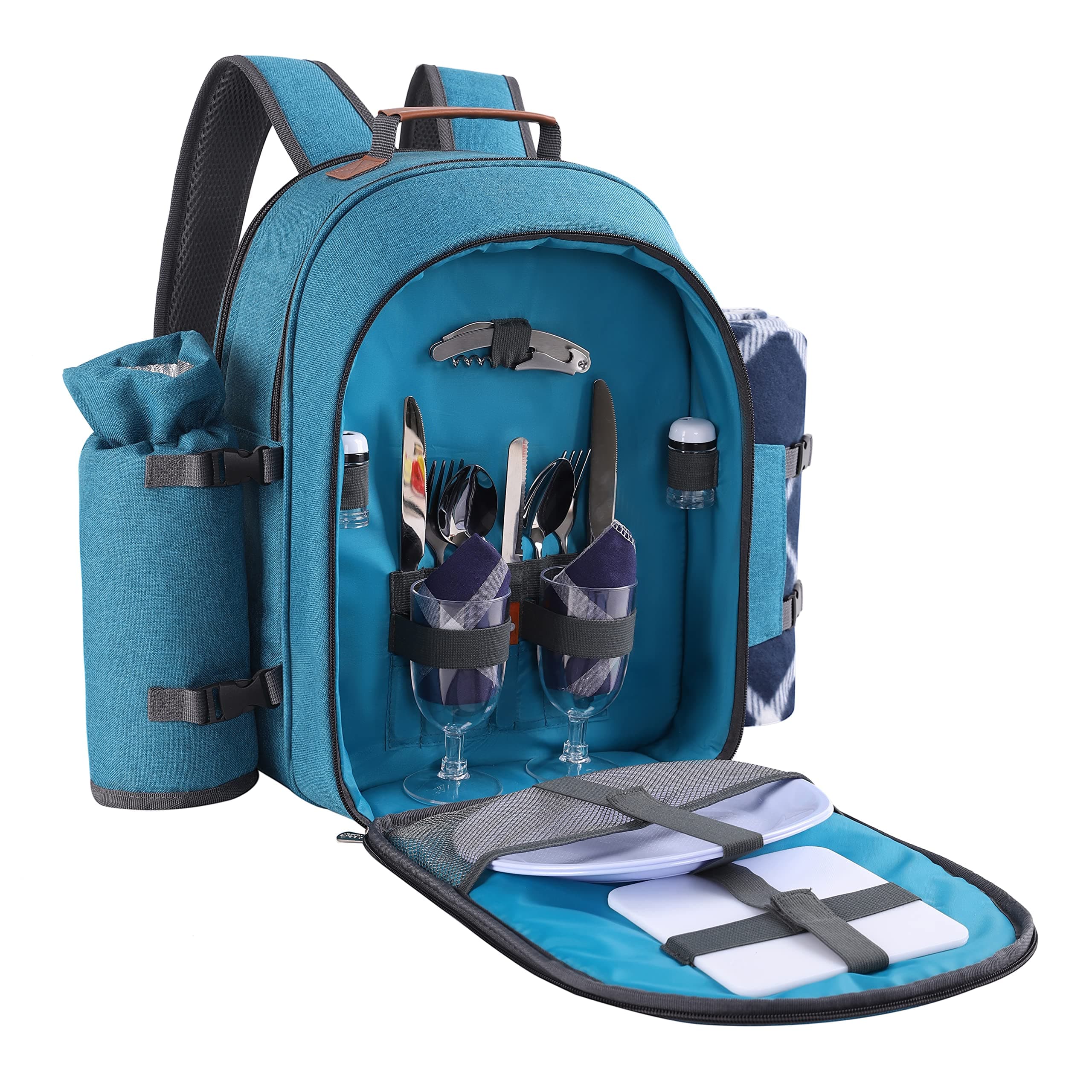 apollo walkerPicnic Backpack, Teal, 2 Person, Minimalist