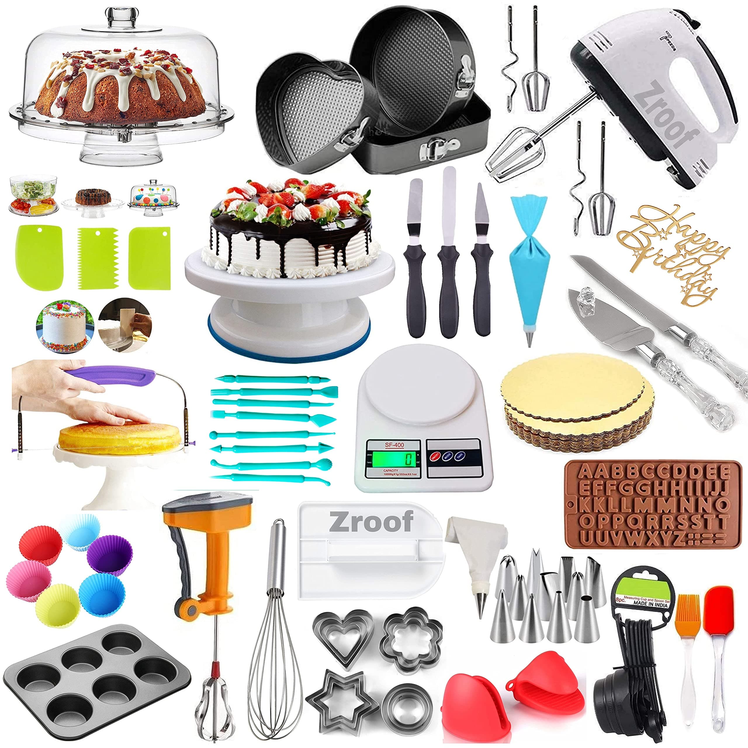 A Deal Cake Decorating Items Big Combo For Cake Making Plastic All In One Cake Items -12 Piece