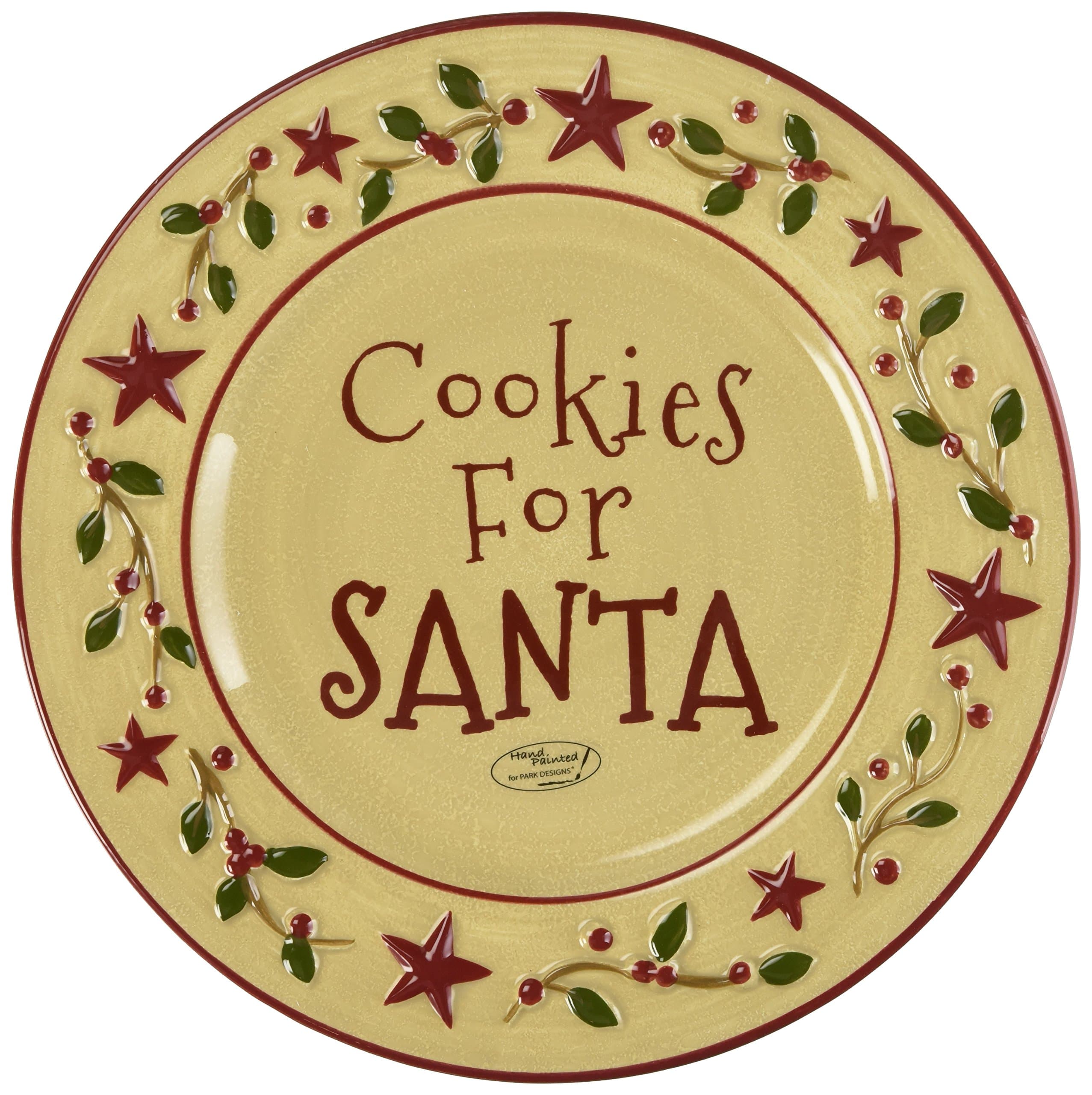 Park Designs Good Tidings Ceramic Cookie Plate