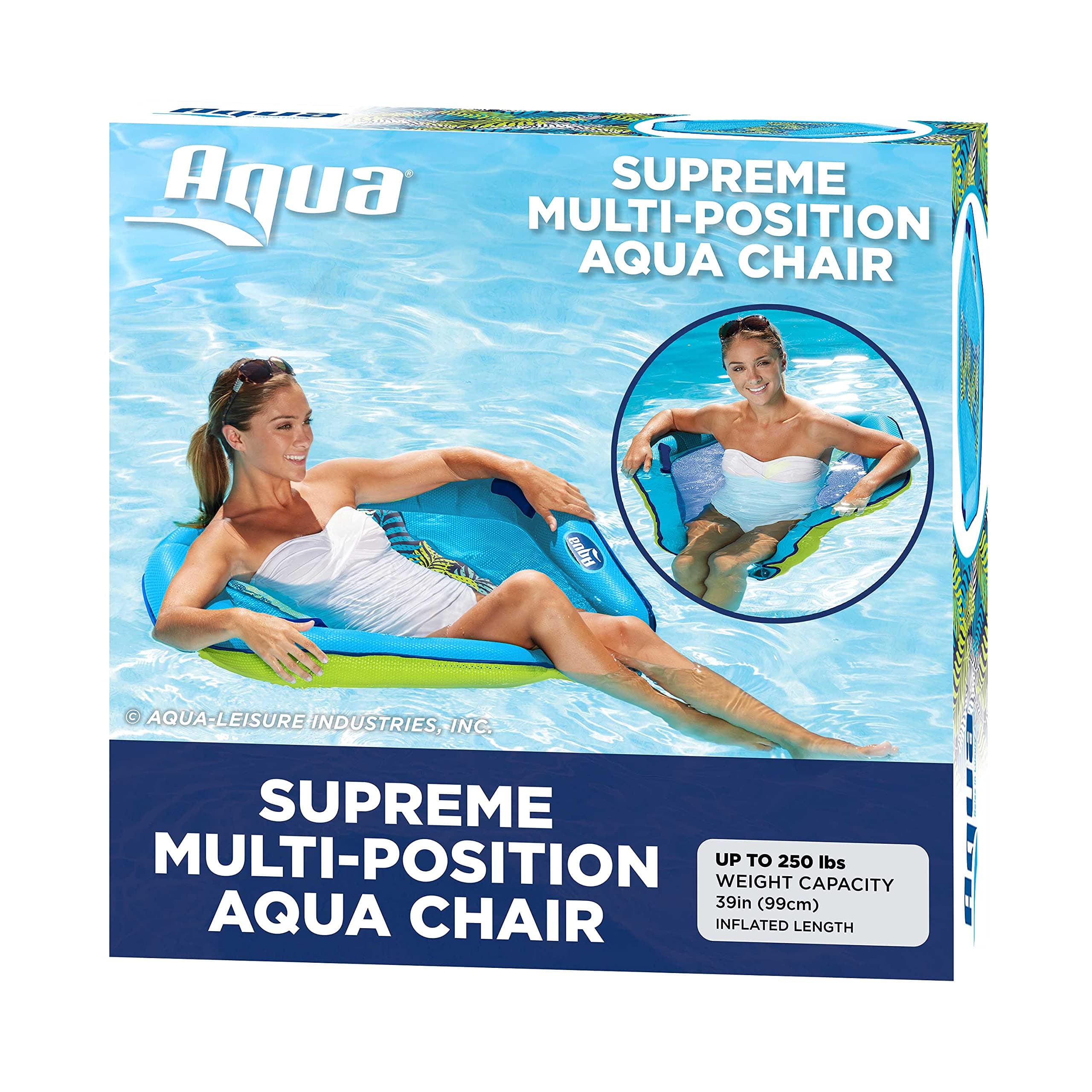 Aqua Pool Chair Float for Adults – Zero Gravity Pool Floats – Multiple Colors/Shapes/Styles – for Adults and Kids Floating