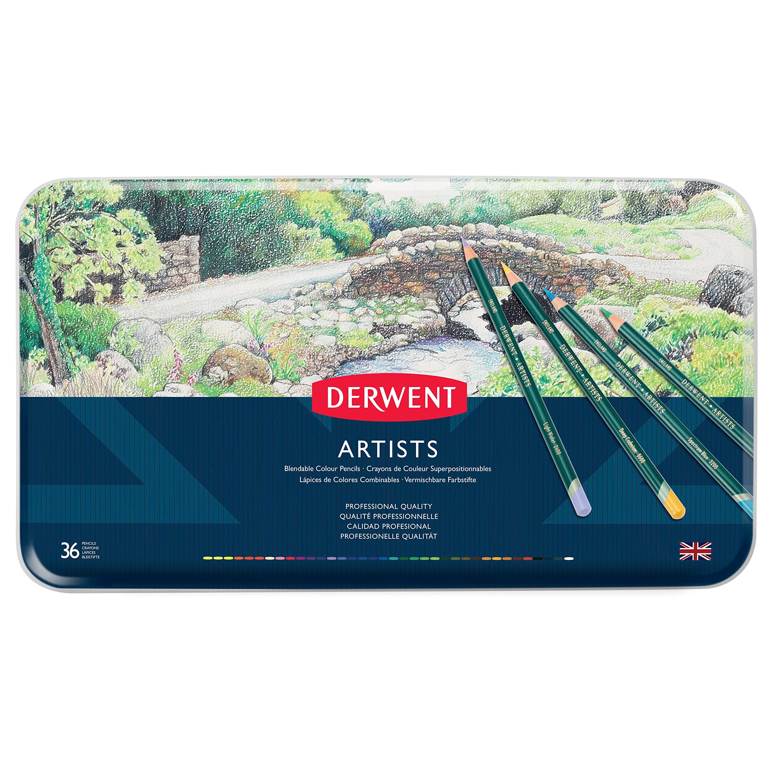 36 Col Dwt Artist Pencil Tin