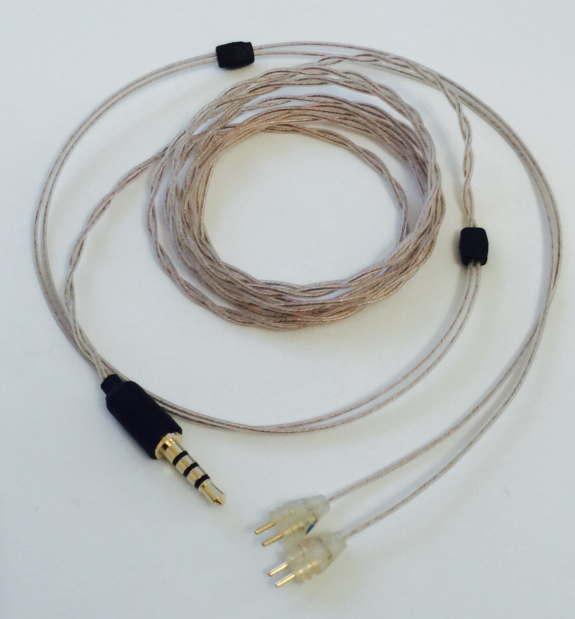 Linum Ultra-Thin Balanced 2.5mm TRRS Cable with Two-Pin Connector