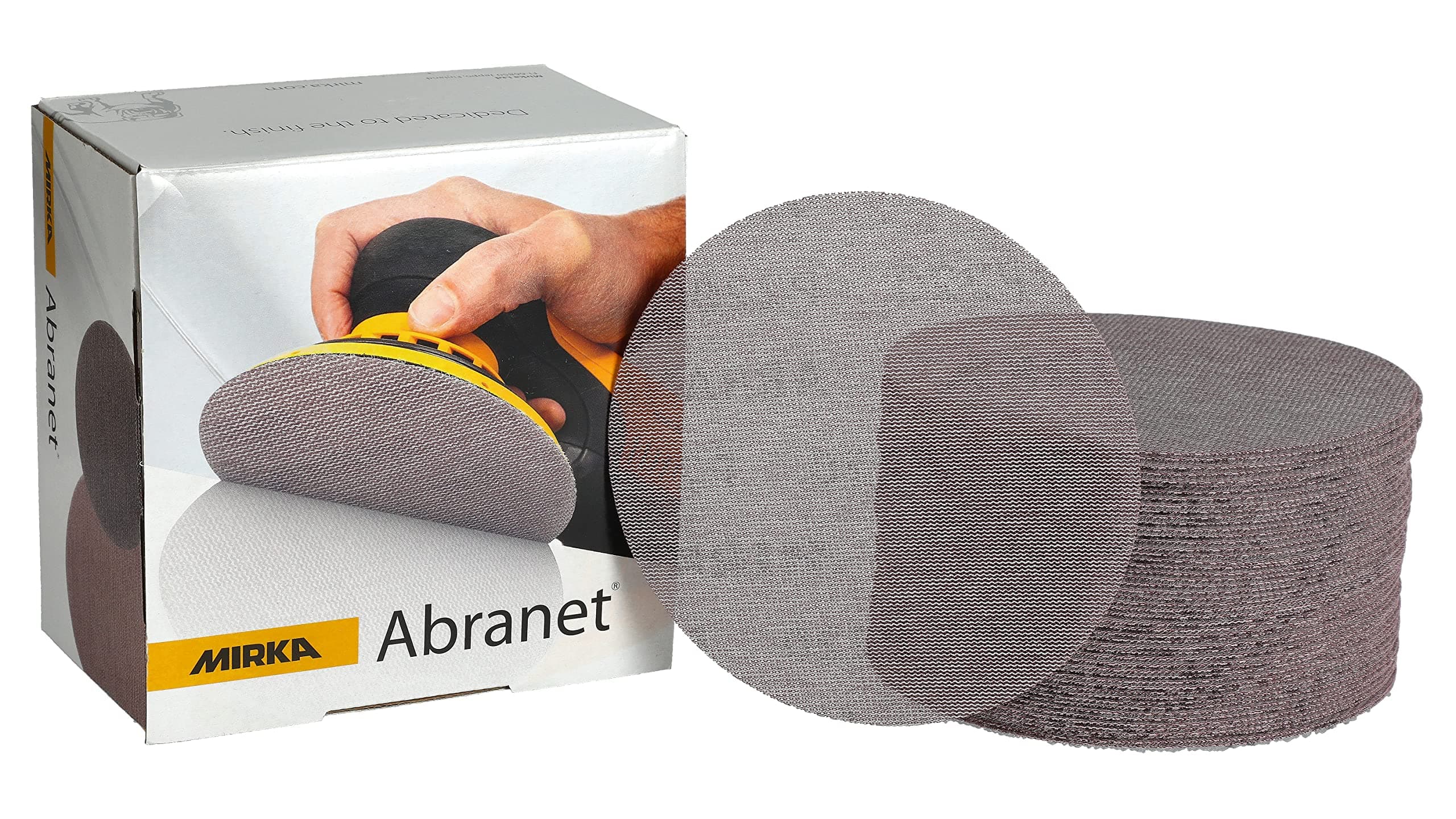 Abranet 6-Inch Sanding Discs - Hook and Loop Mesh Orbital Sander Pads, Dust-Free Sanding, Long-Lasting and Non-Clogging, Ideal for Wood, Metal, Automotive Finishes, and More, 50pcs, Grit 220