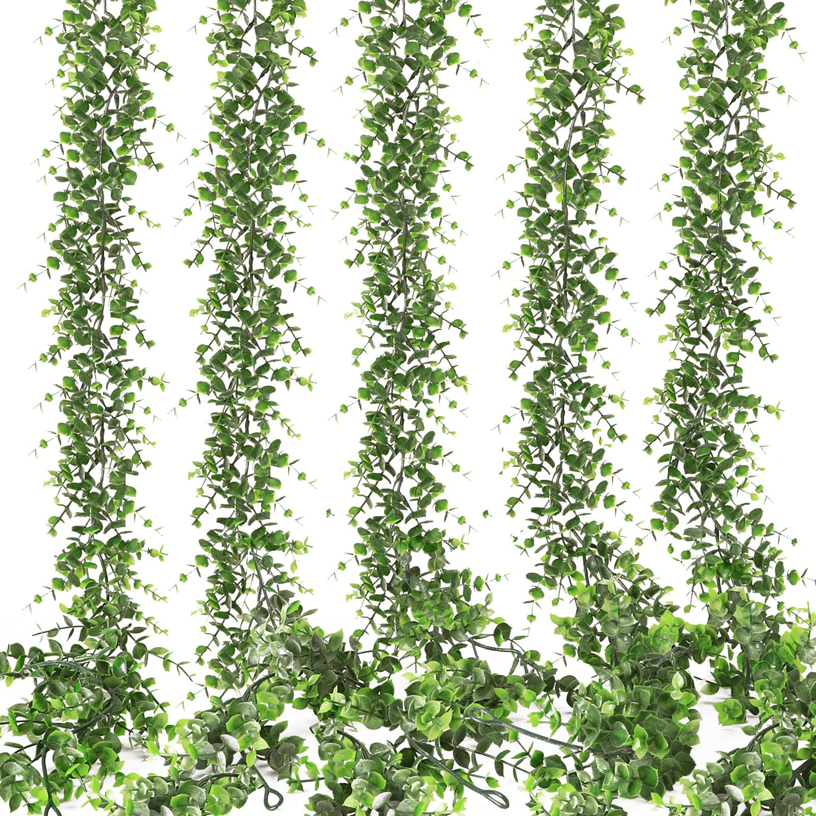 COCOBOO 5 Pack 30ft Artificial Eucalyptus Greenery Garland Bulk