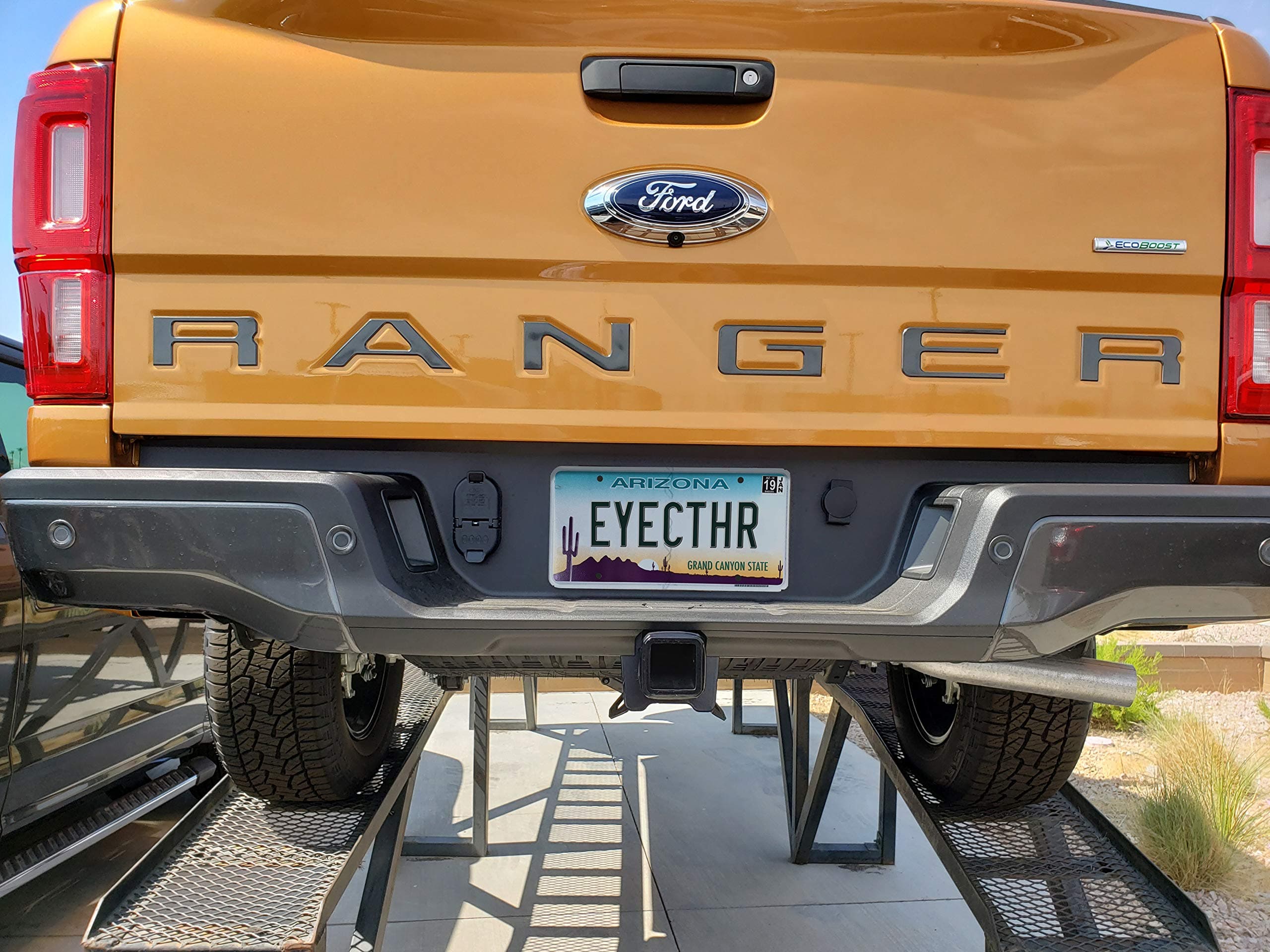 EyeCatcher Tailgate Insert Letters fits 2019-2021 Ford Ranger (Gloss Graphite)