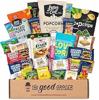 ALL NATURAL Healthy Snacks Care Package (30 Ct): Bars, Cookies, Puffs, Crispy Fruit, Trail Mix, Gift Box, Office Assortment Variety Pack, College Student Military Care Package, Gift Basket