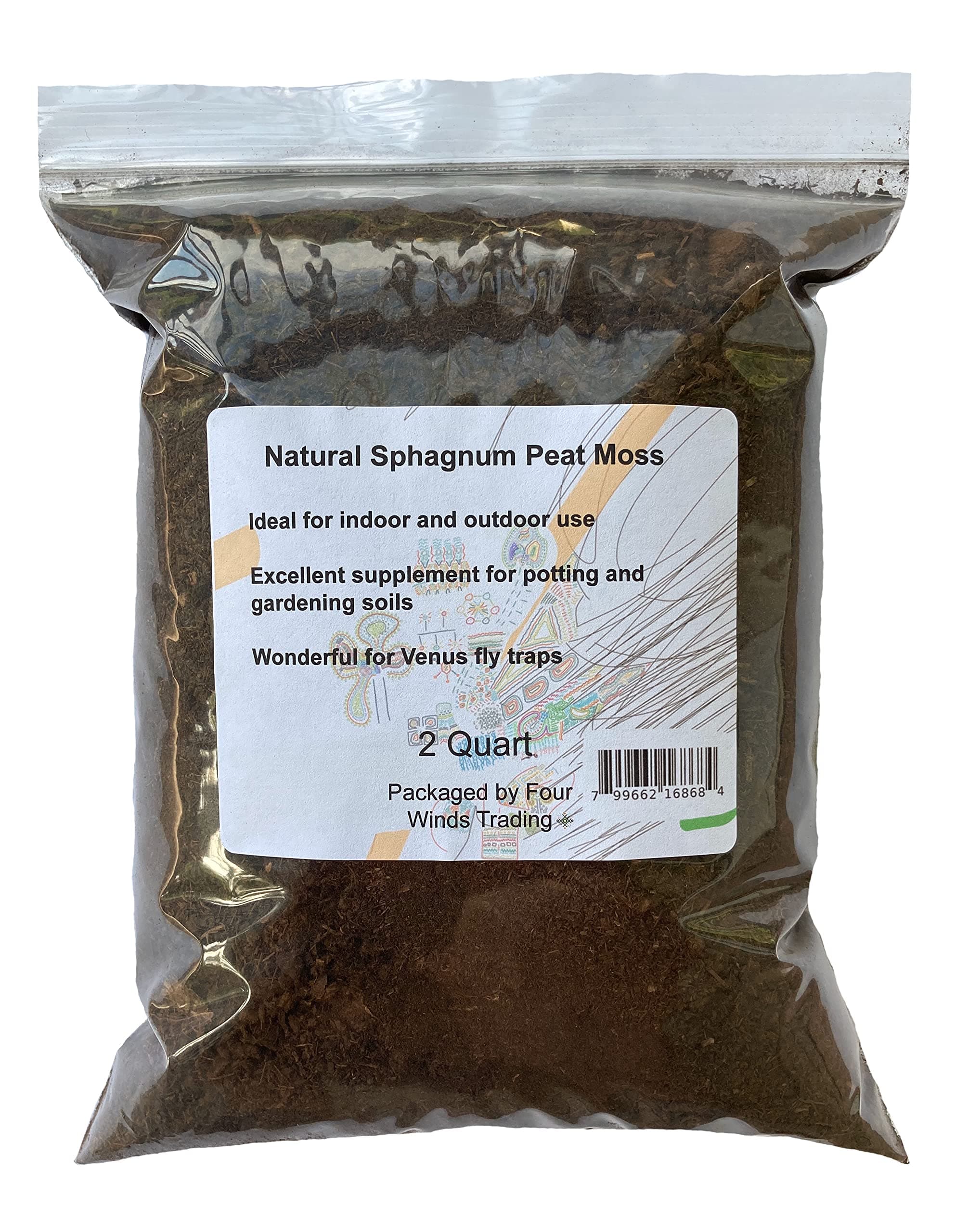 Sphagnum Peat Moss for Gardening (2 Quart)