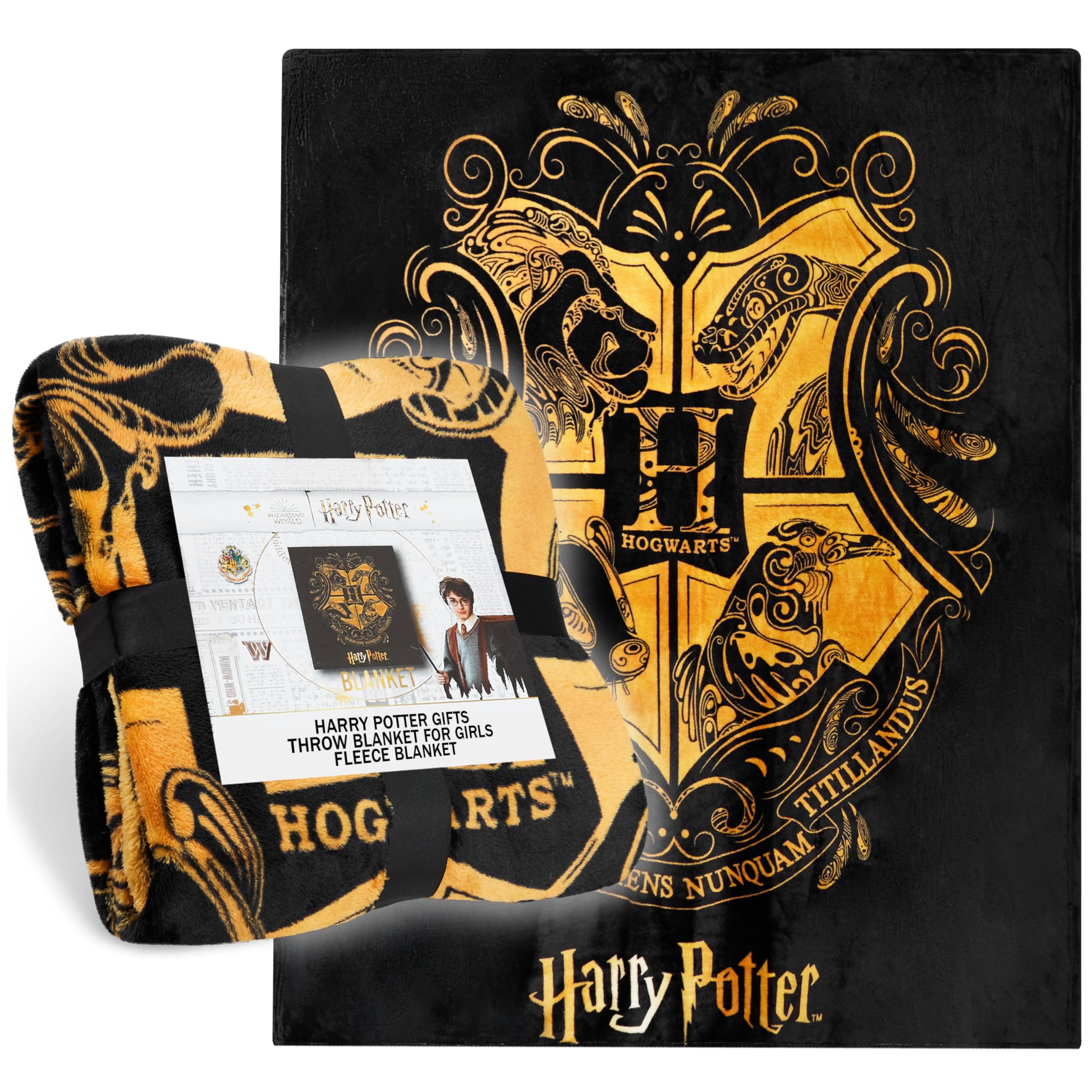 HARRY POTTER Throw Blanket, Hogwarts Fleece Blanket