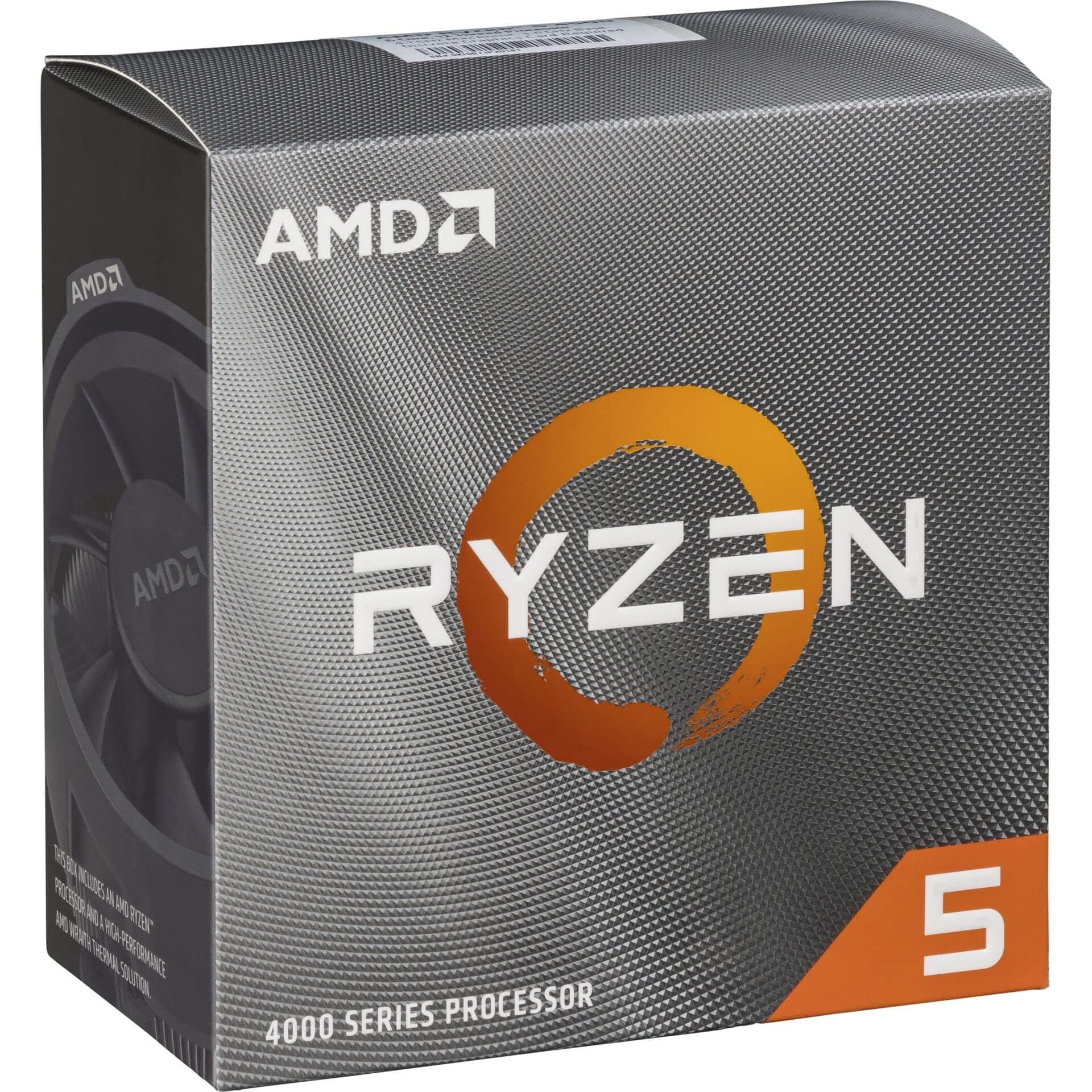 4000 Series Ryzen 5 4500 Desktop Processor 6 cores 12 Threads 11 MB Cache 3.6 GHz Up to 4.1 GHz AM4 Socket 300, 400, 500 Series Chipset (100-100000644BOX)