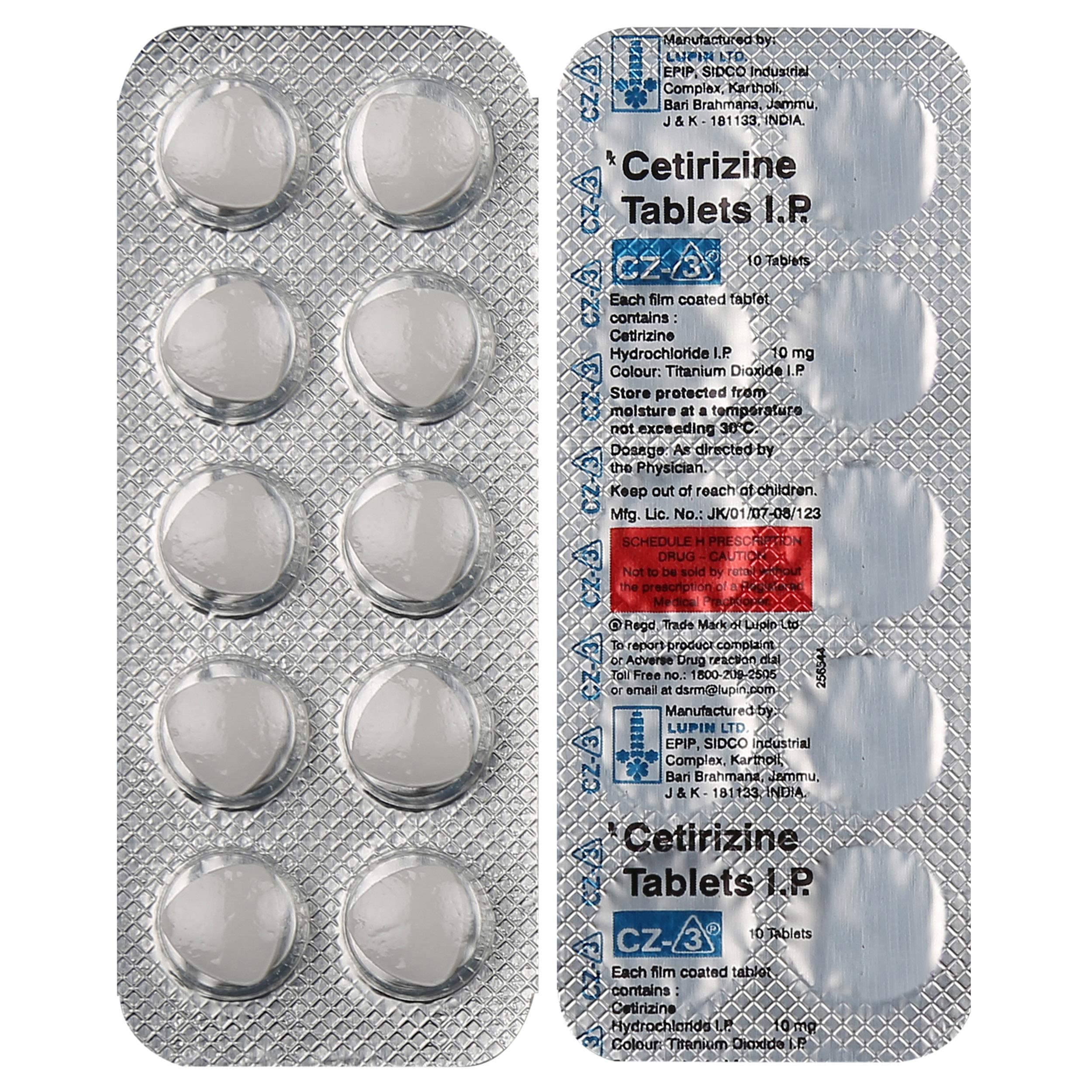 CZ-3 - Strip of 10 Tablets