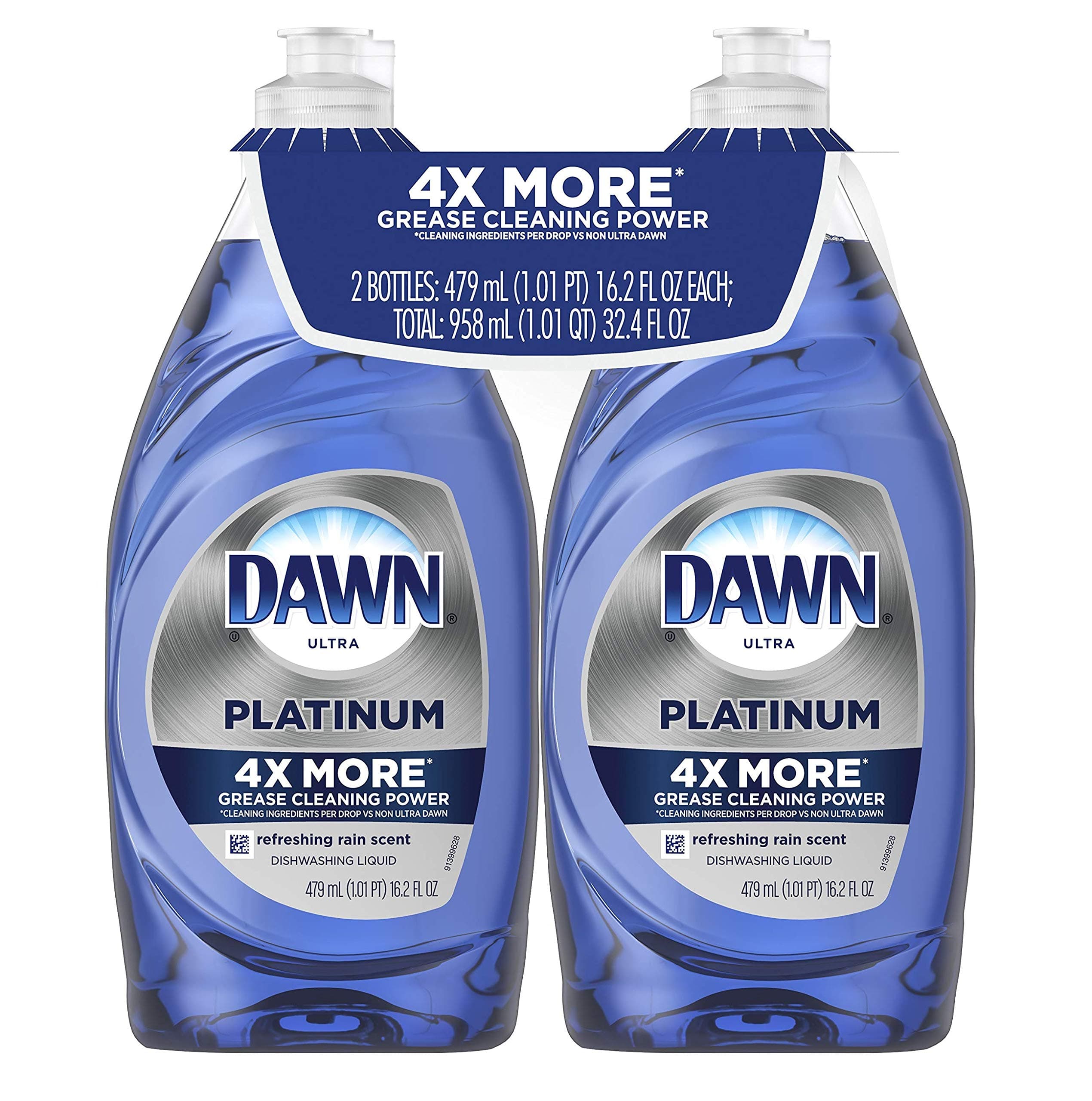 Platinum Dishwashing Liquid, Refreshing Rain, 16.2 Fl Oz (Pack of 2)