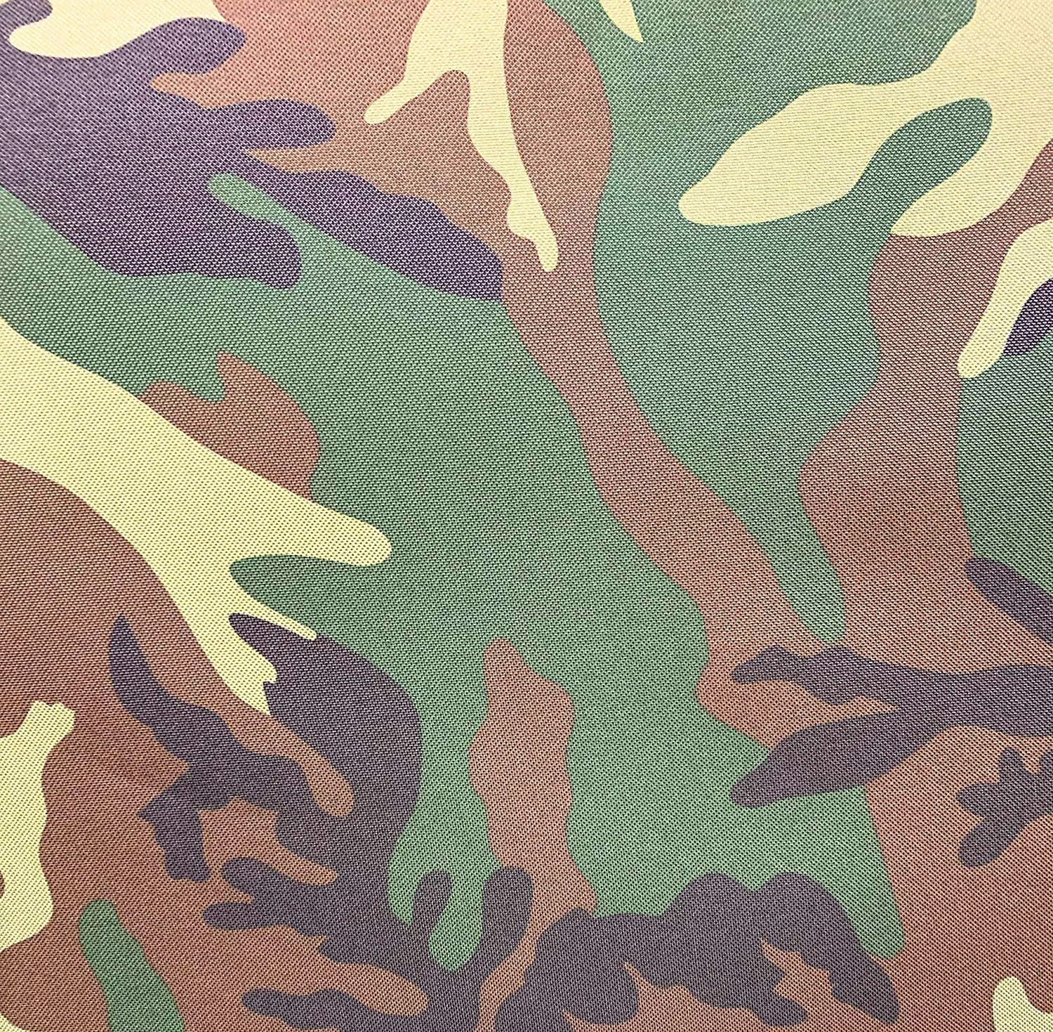 600 Denier Polyester Canvas, Vinyl Back Emboss, Style Lazer, Fabric. 56" Wide. (5yd, Camouflage)
