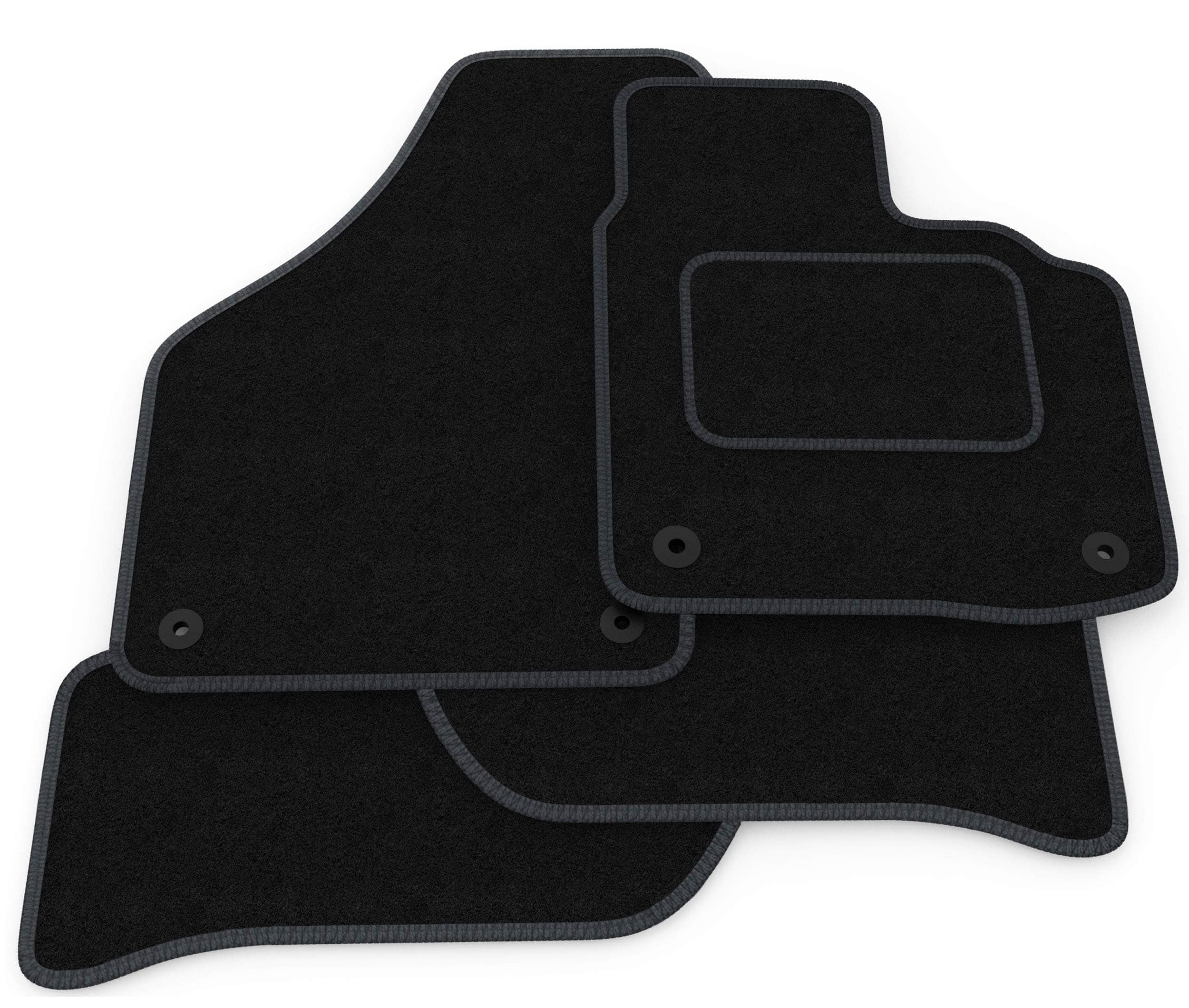 (E2:CT65) 4 Piece Honda (2008-2012) Civic Vehicle Specific Car Mat Set Black Carpet Grey Trim