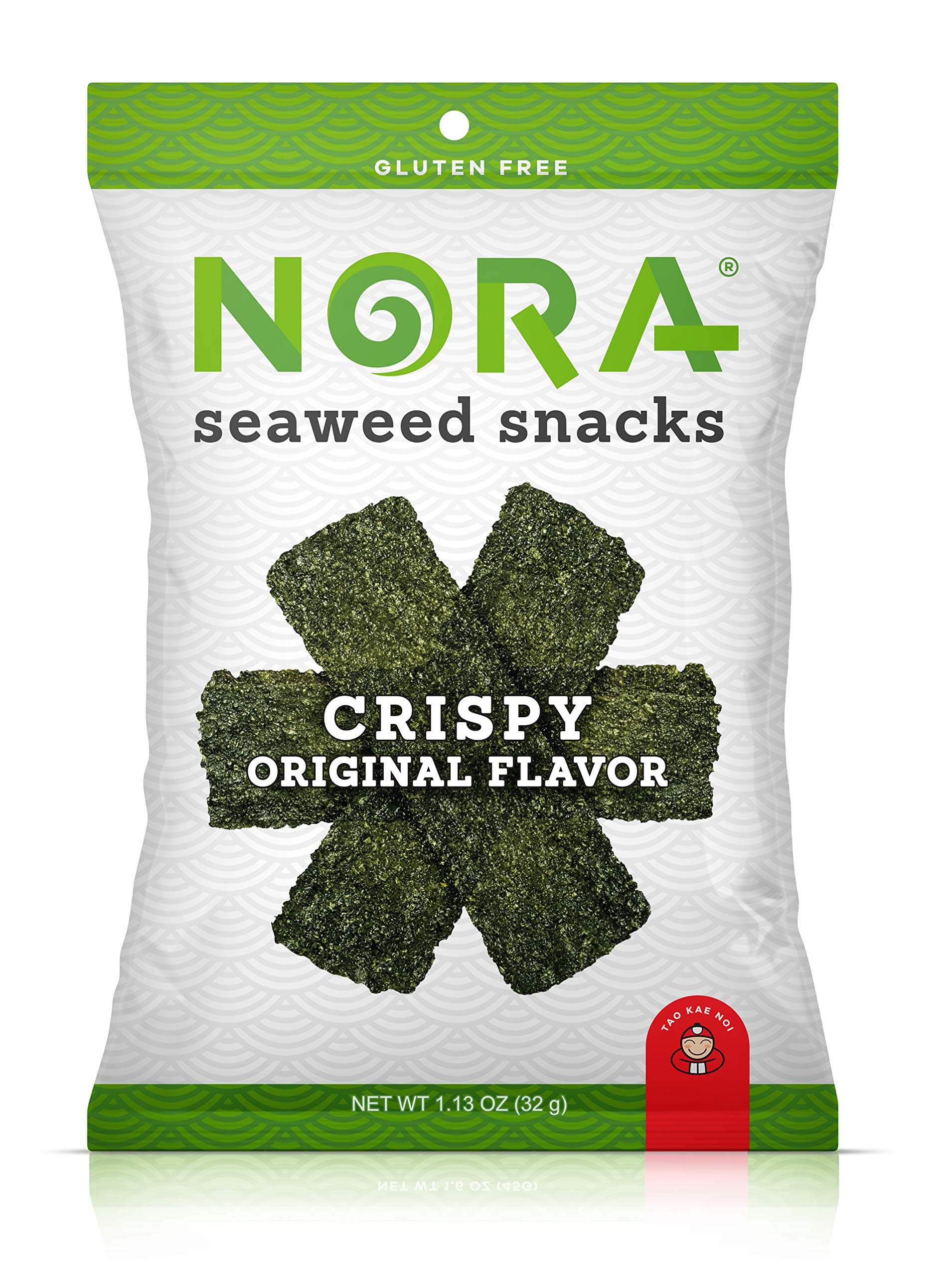Nora Seaweed Snacks, Seaweed Snack Crispy Original, 1.13 Ounce