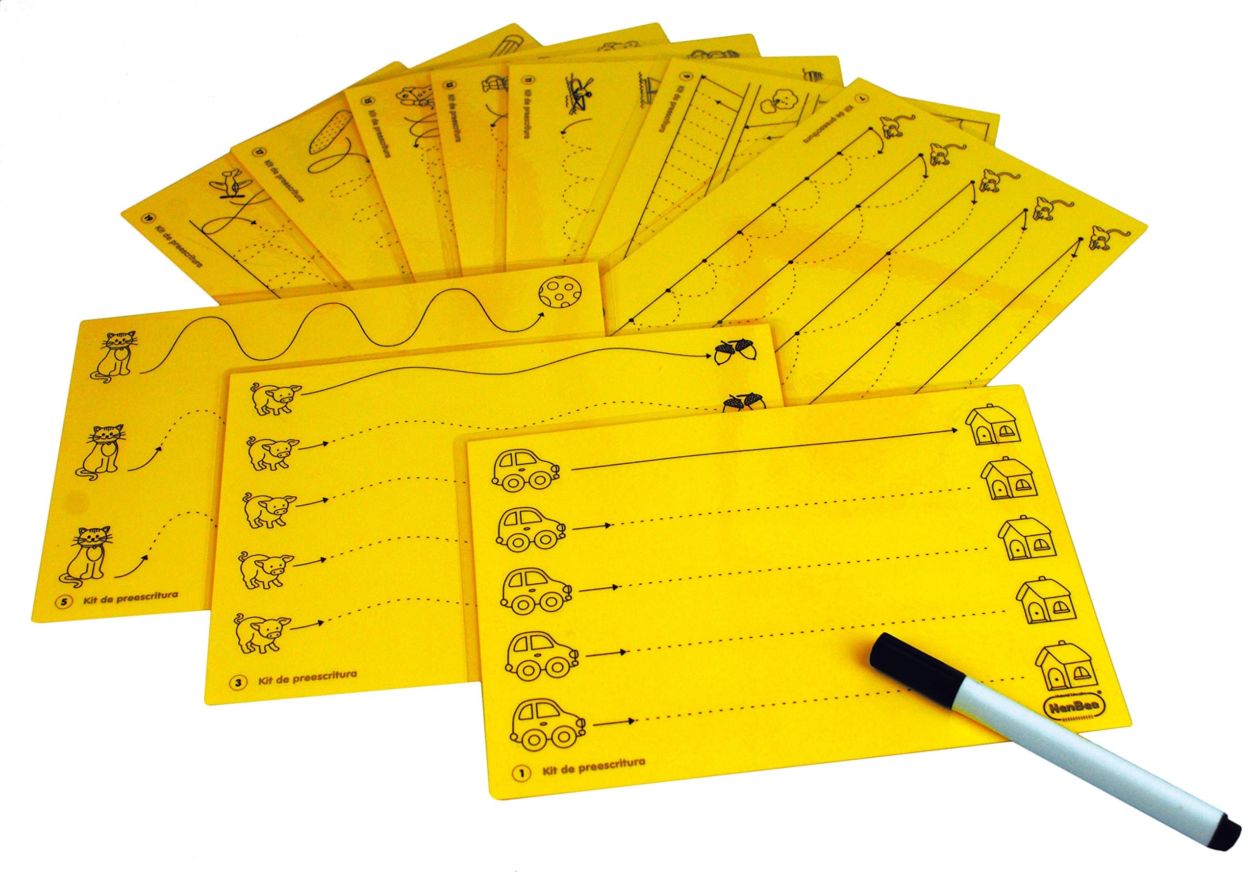 HenBea 702 "Prewriting Kit" Stencil (10-Piece)