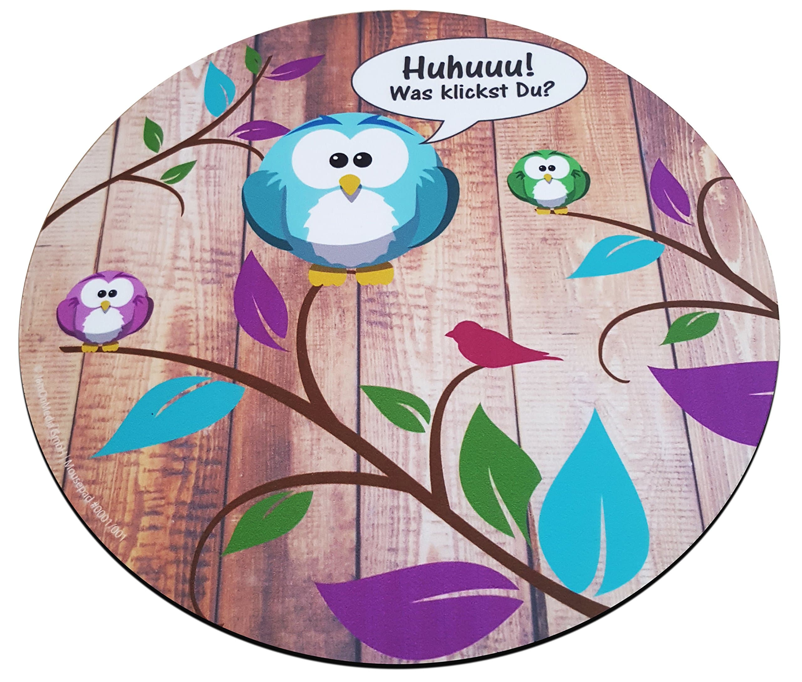 Cute Mouse Pad Round 22 cm 22 cm Durchmesser owls