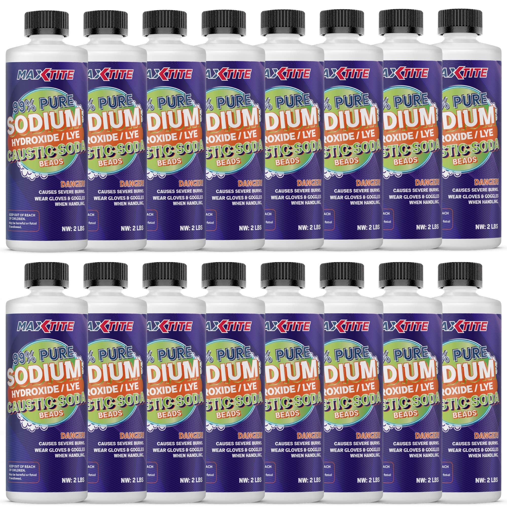 MaxTite Caustic Soda Beads 99% Pure (16)