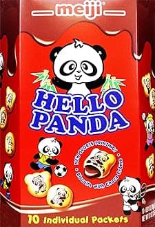 Meiji Hello Panda Family Pack Cookies, Chocolate, 9.1 oz (10 Individual Packets)